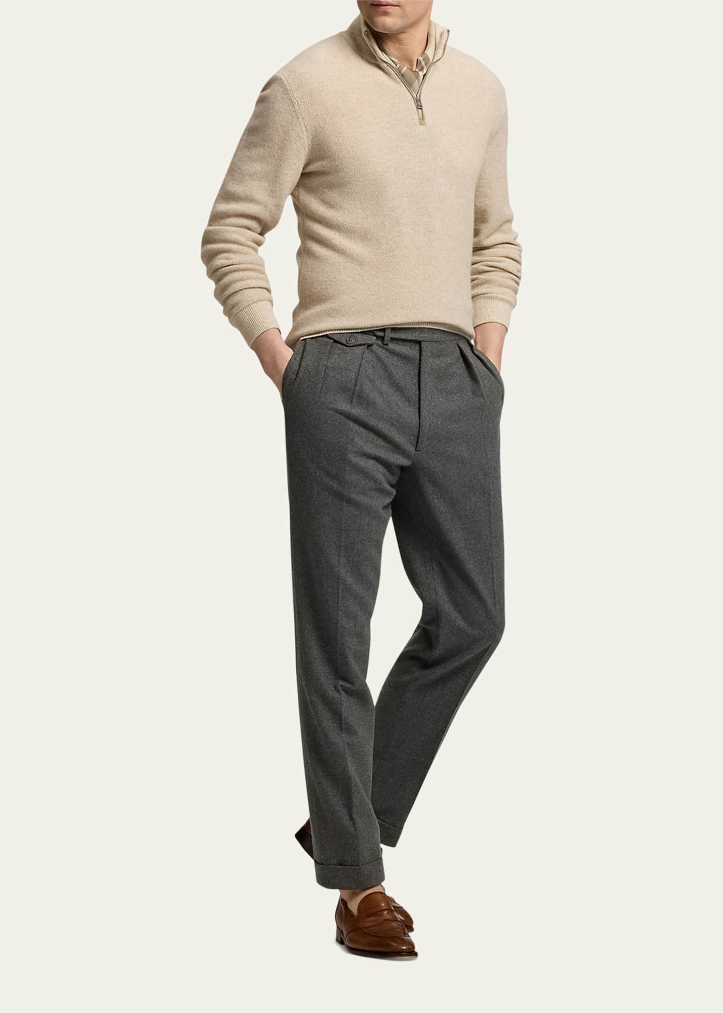 Men's Cashmere Half-Zip Sweater