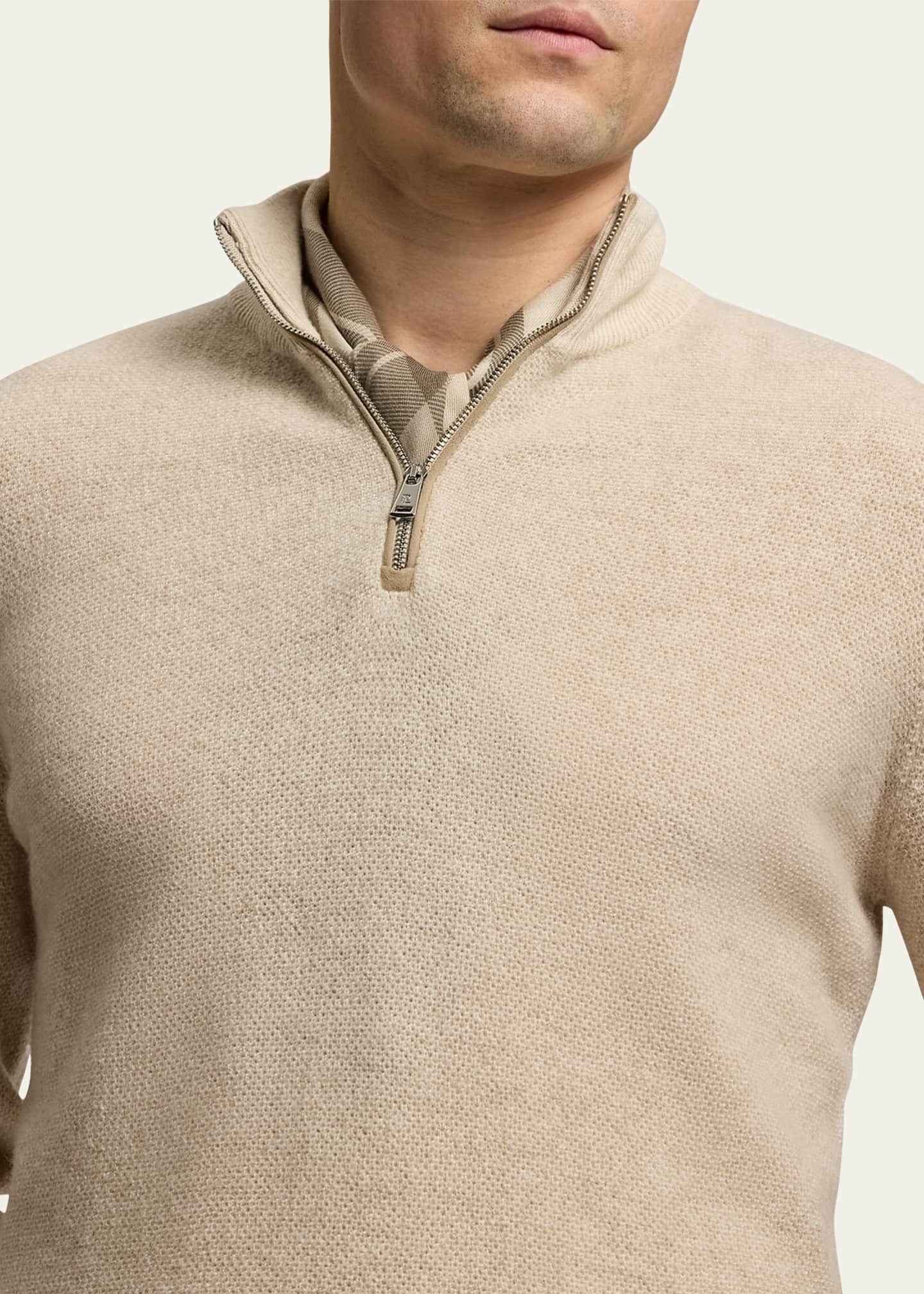 Men's Cashmere Half-Zip Sweater