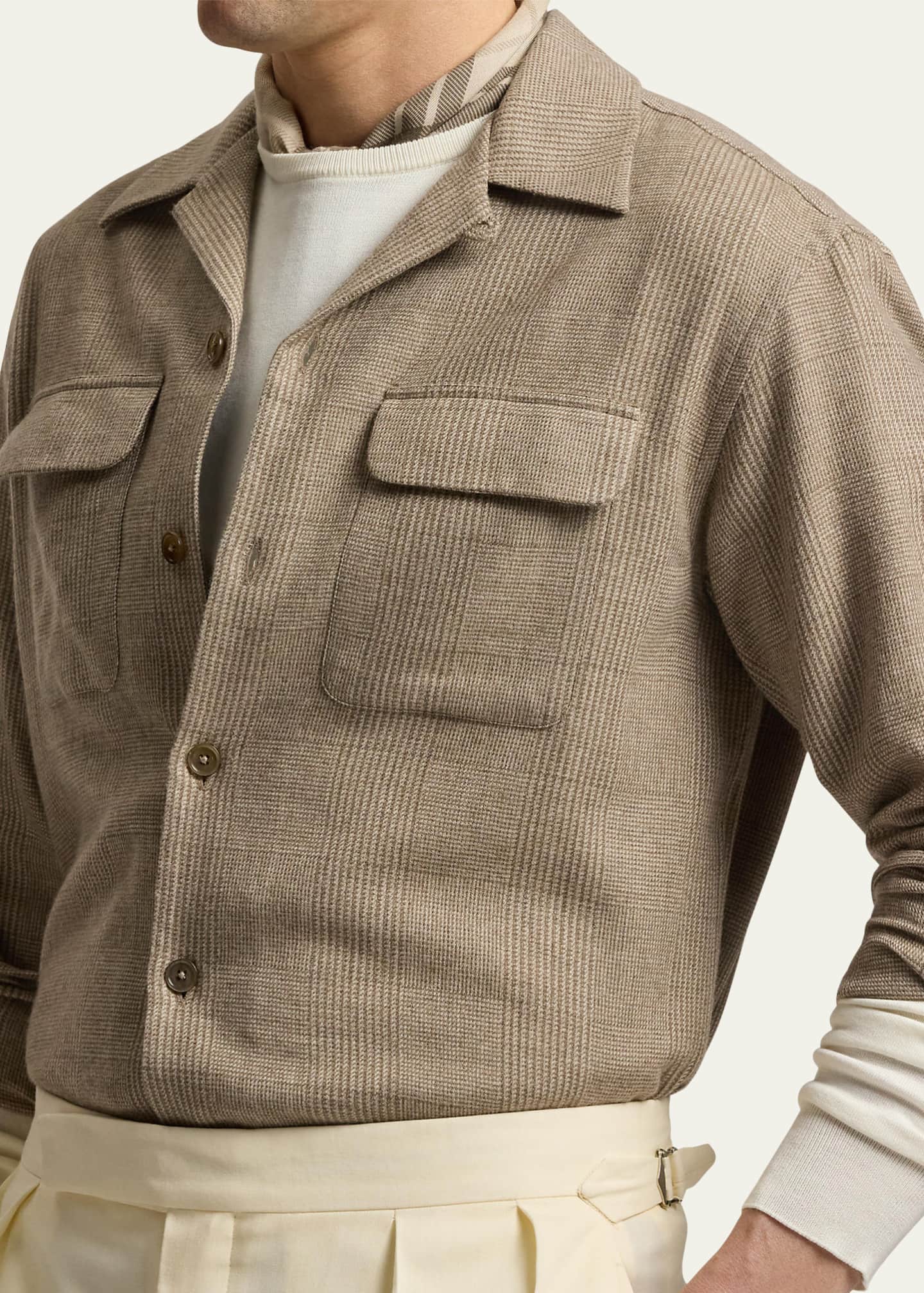 Ralph Lauren Purple Label Men's Colton Tonal Check Double-Pocket