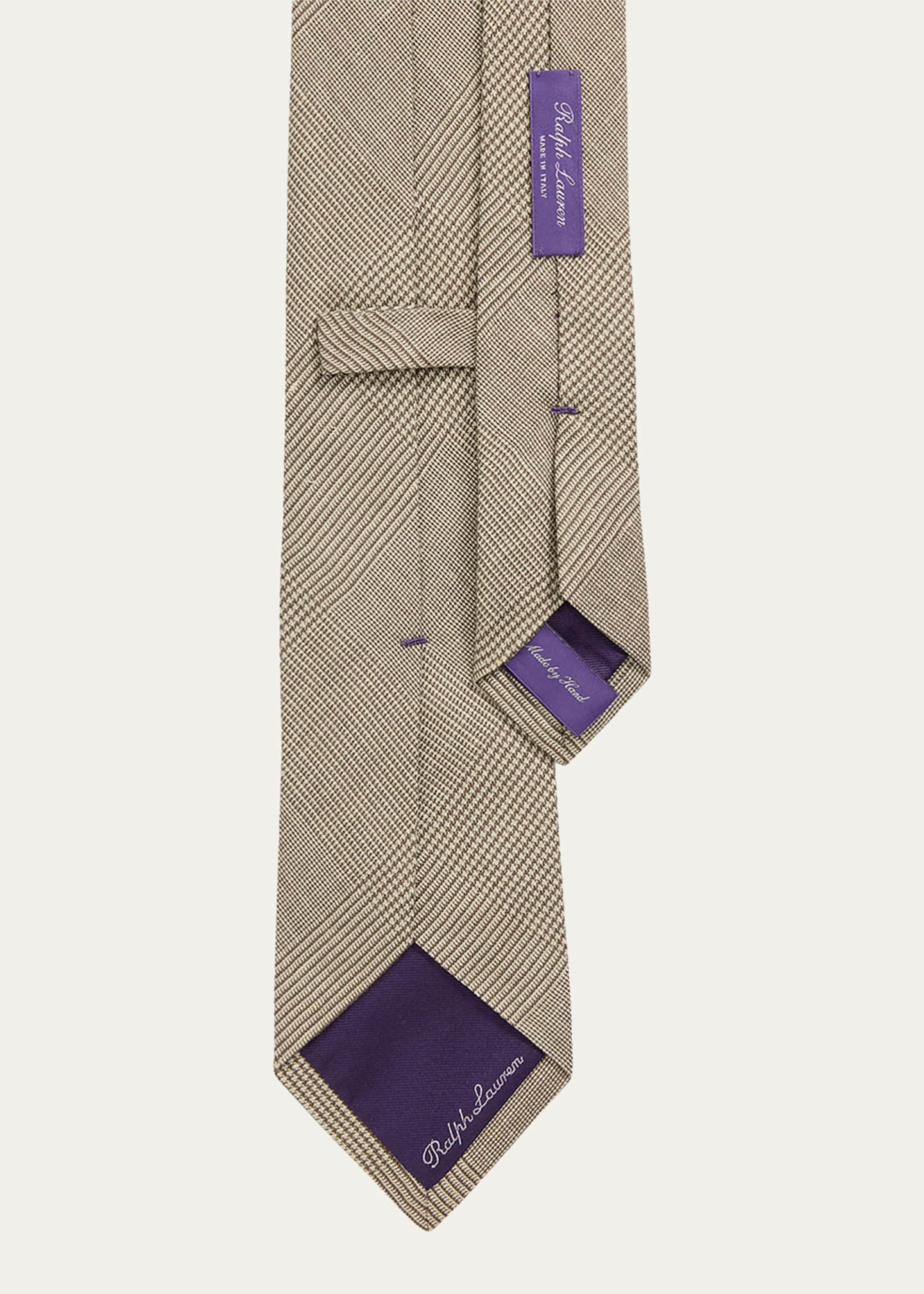 Ralph Lauren Purple Label Men's Linen and Mulberry Silk Glen Plaid