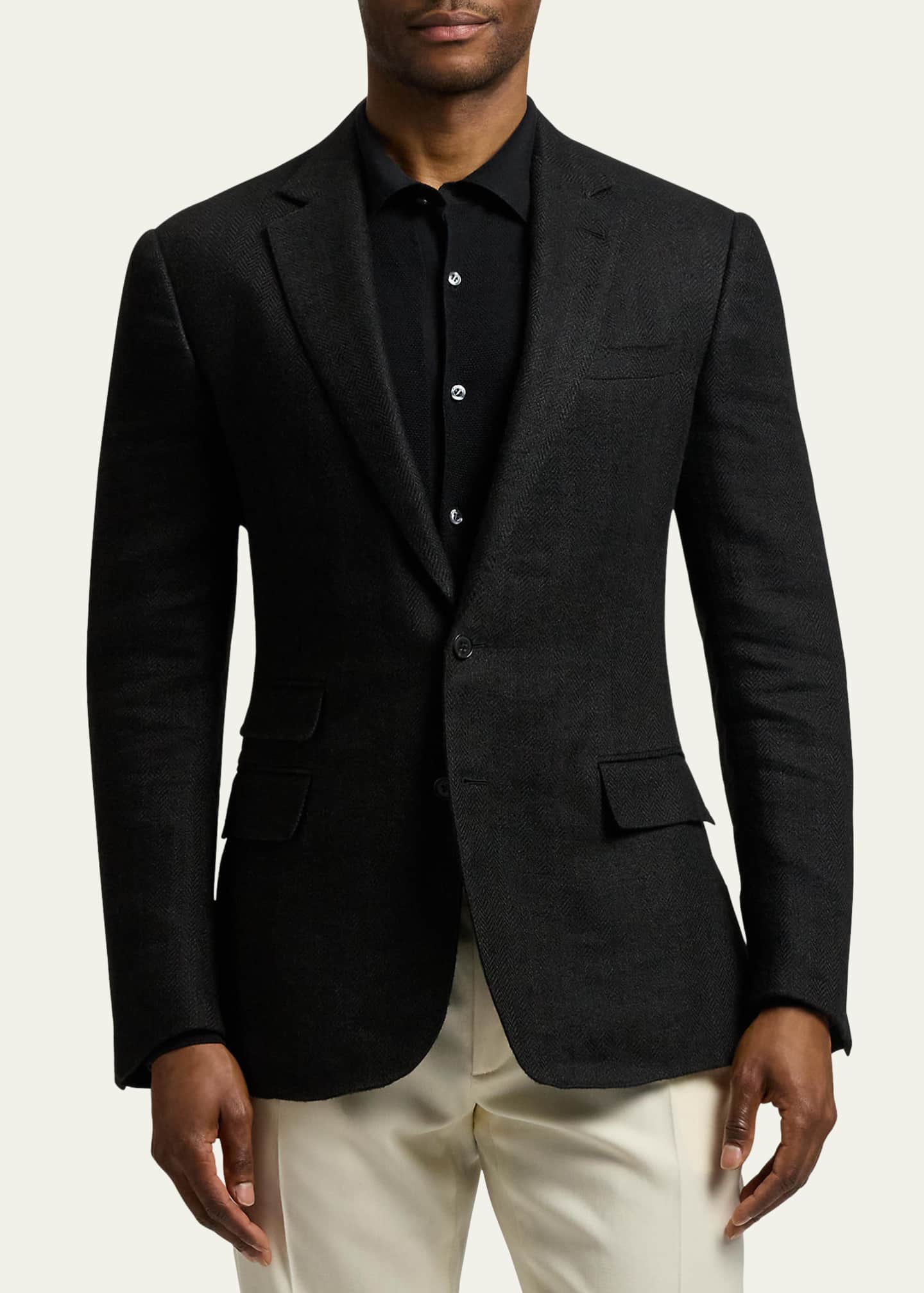 Ralph Lauren Purple Label Men's Kent Herringbone Two-Button Sport