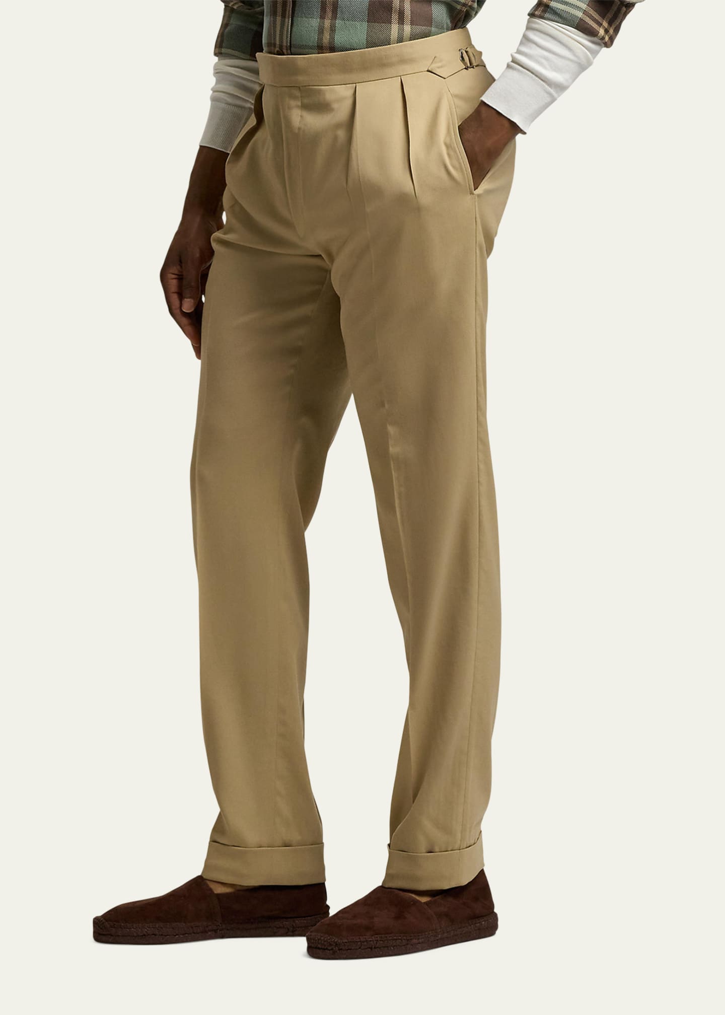 Ralph Lauren Purple Label Men's Gregory Wool Double-Pleated