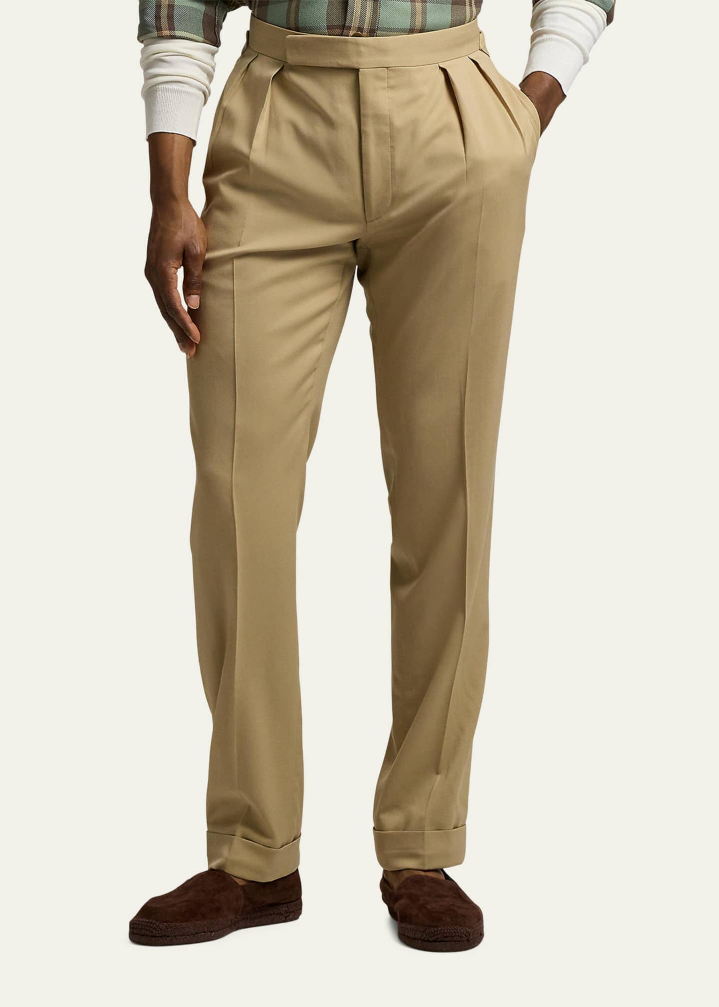 Ralph Lauren Purple Label Men's Gregory Wool Double-Pleated