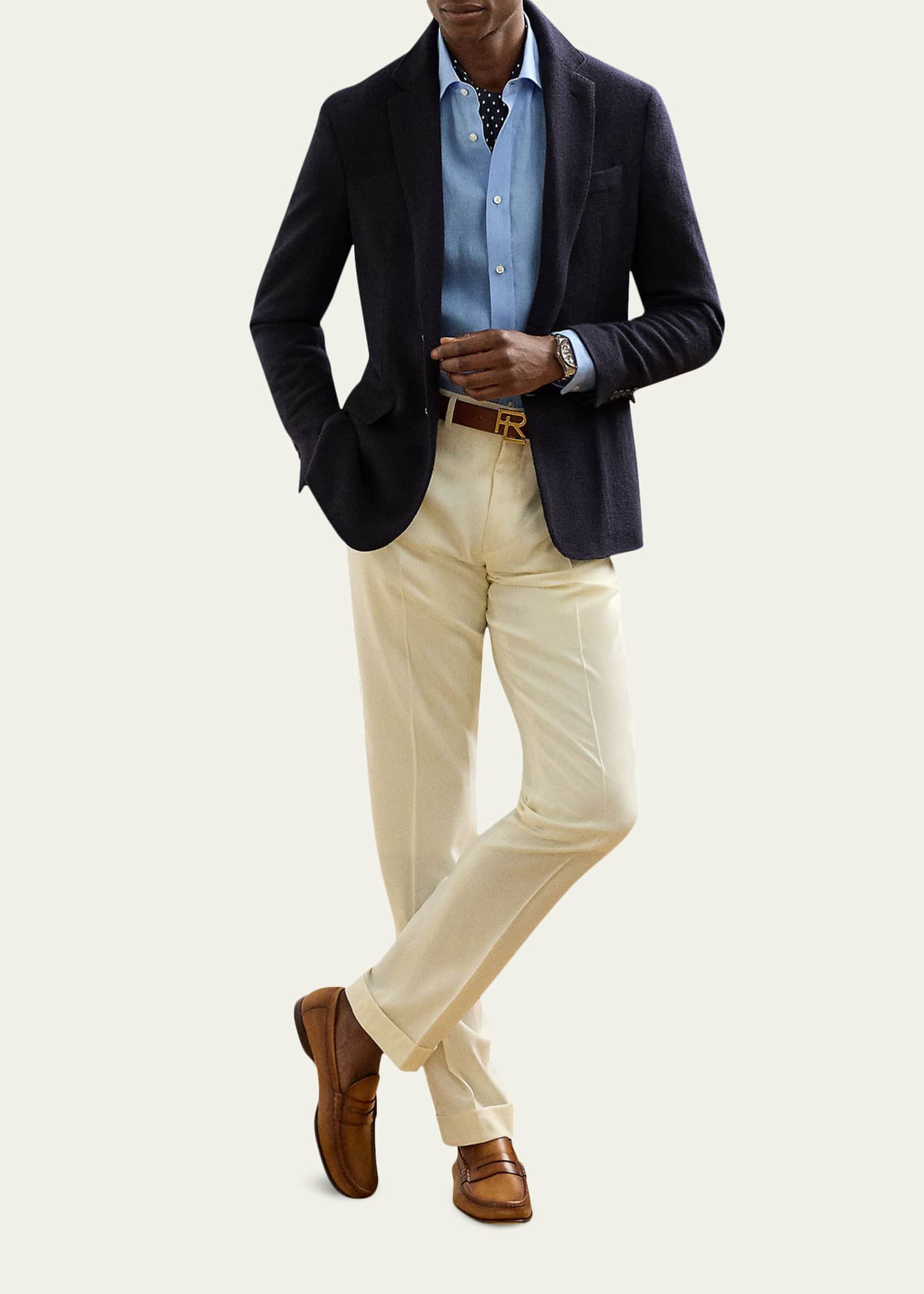Ralph Lauren Purple Label Men's Textured Wool Notch Lapel Sport