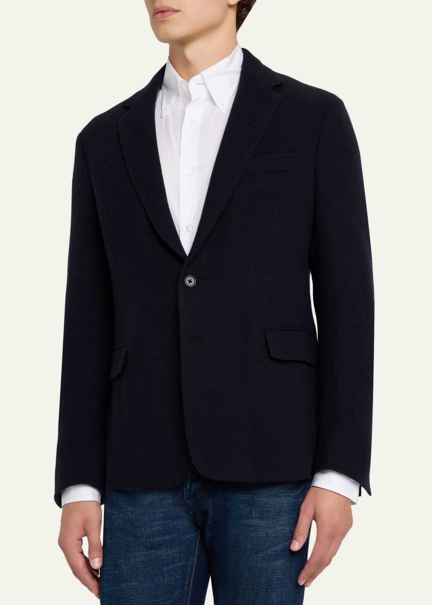Ralph Lauren Men's Short Suede Notched Sport Coat Red Size 42