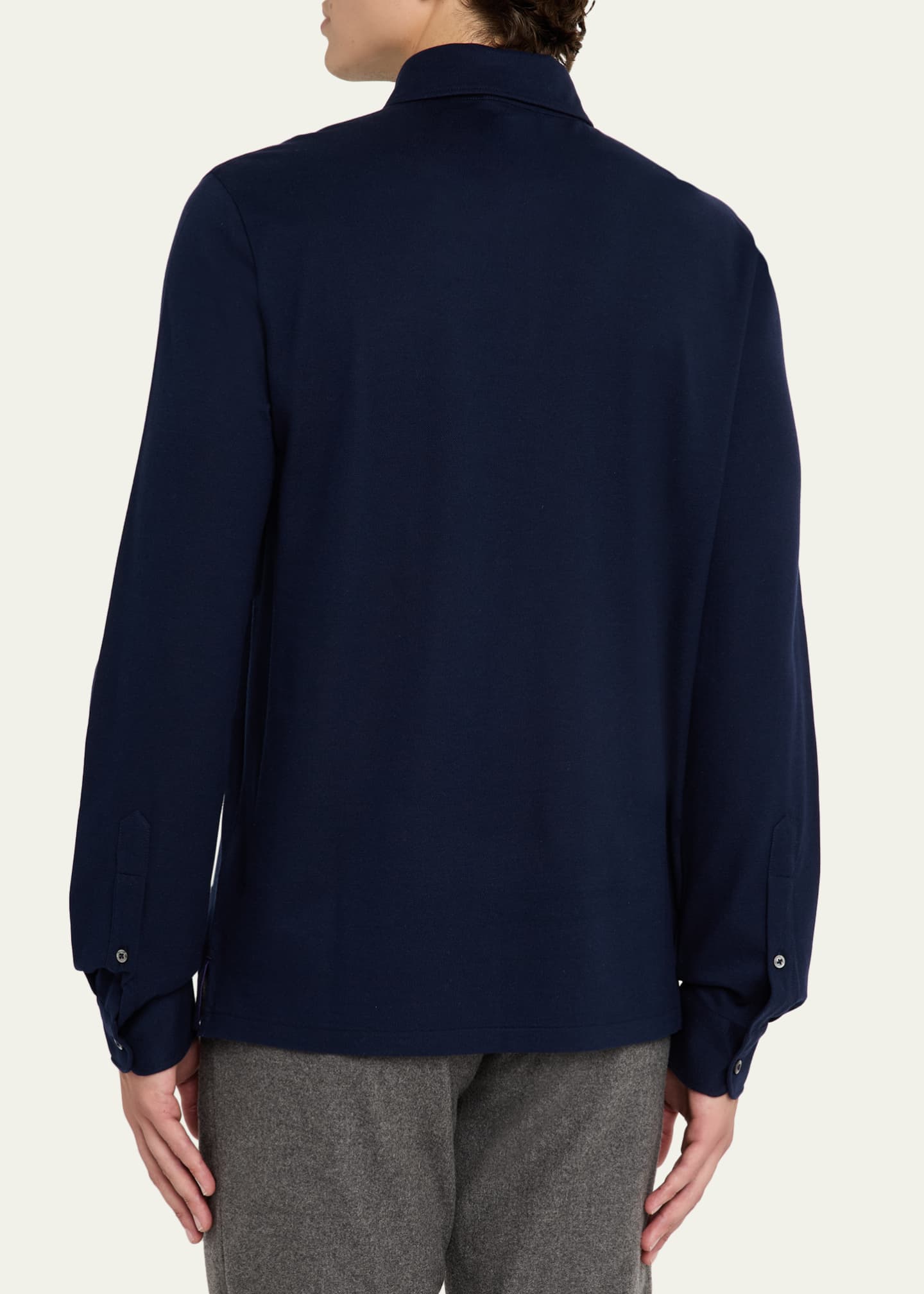 Ralph Lauren Purple Label Cotton-Cashmere Piqué Polo Shirt