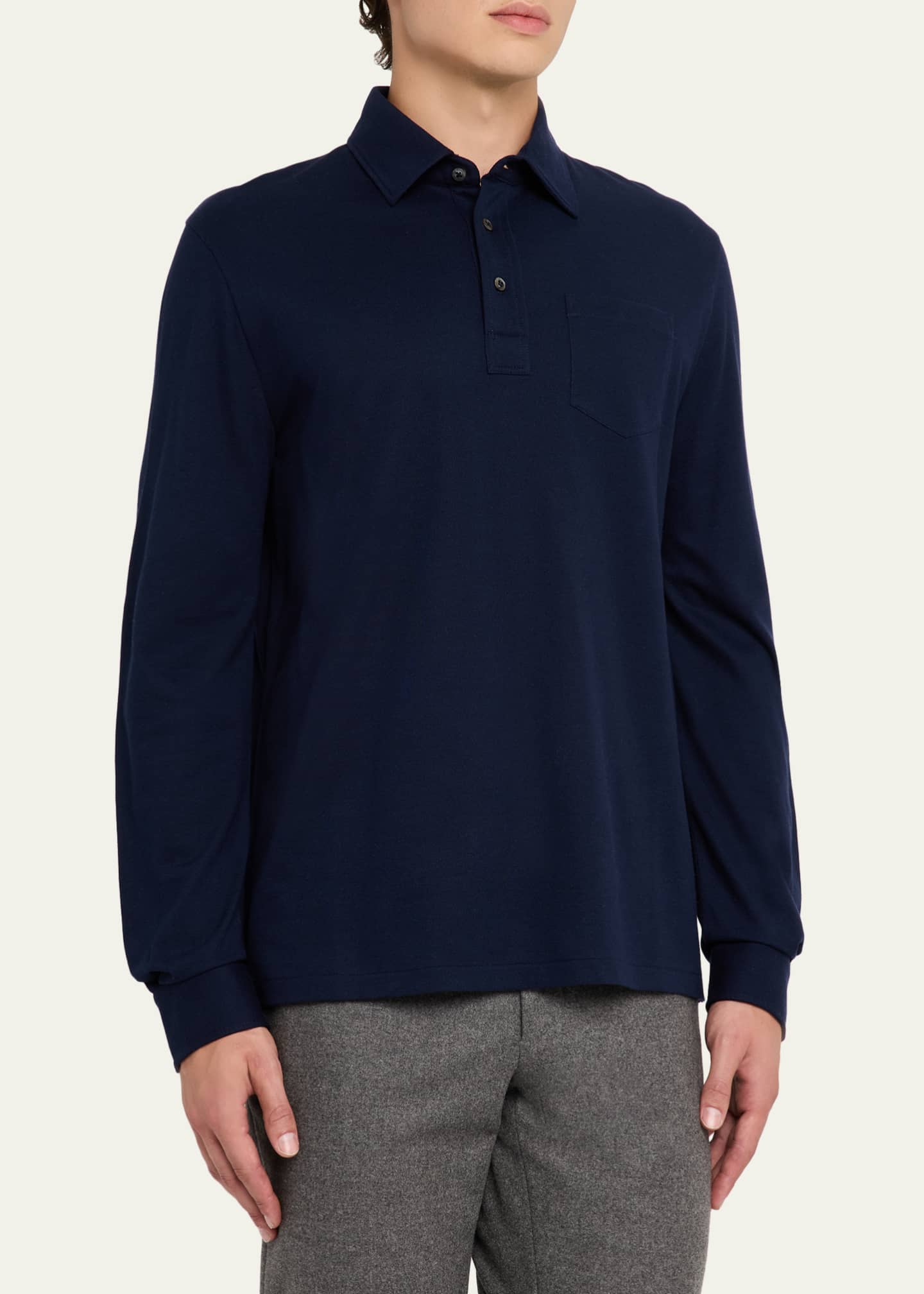 Ralph Lauren Purple Label Men's Cotton and Cashmere Long-Sleeve