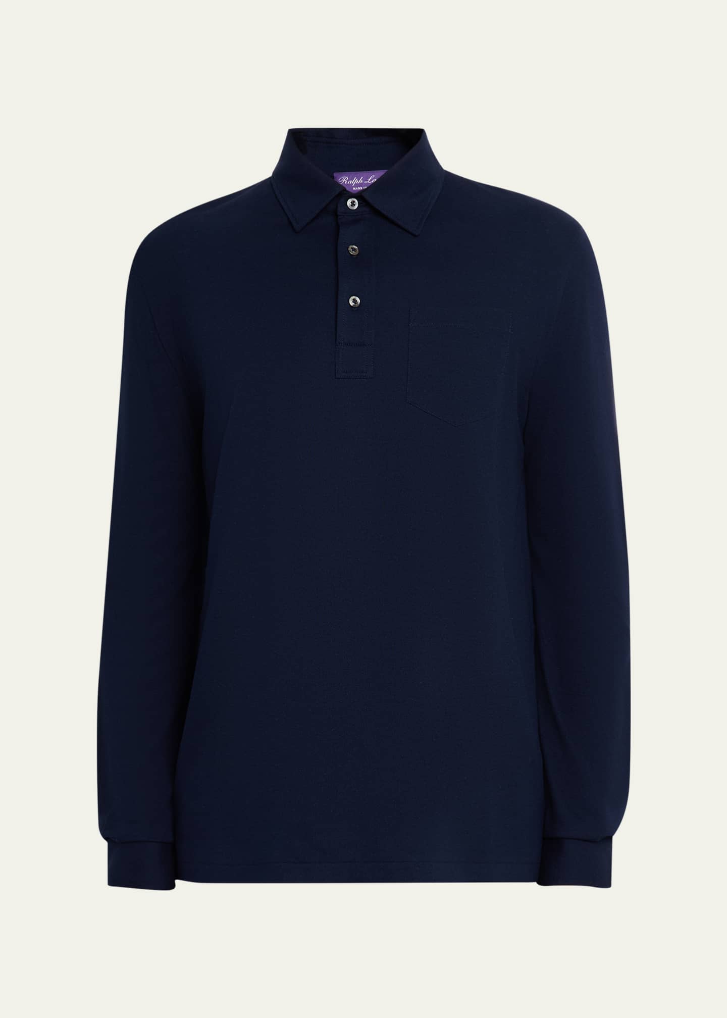 Ralph Lauren Purple Label Men's Cotton and Cashmere Long-Sleeve