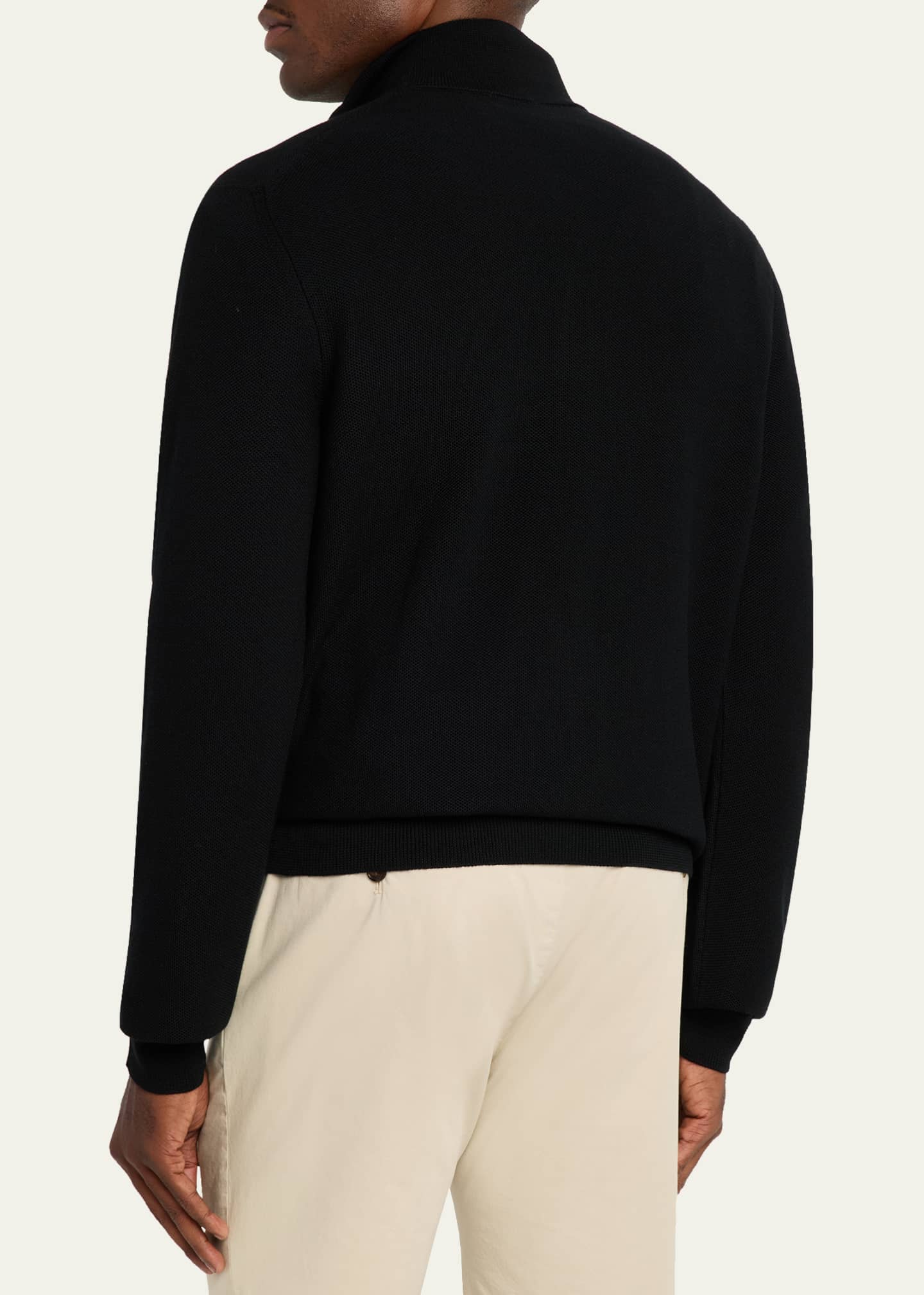Ralph Lauren Purple Label Men's Wool Knit Half-Zip Sweater