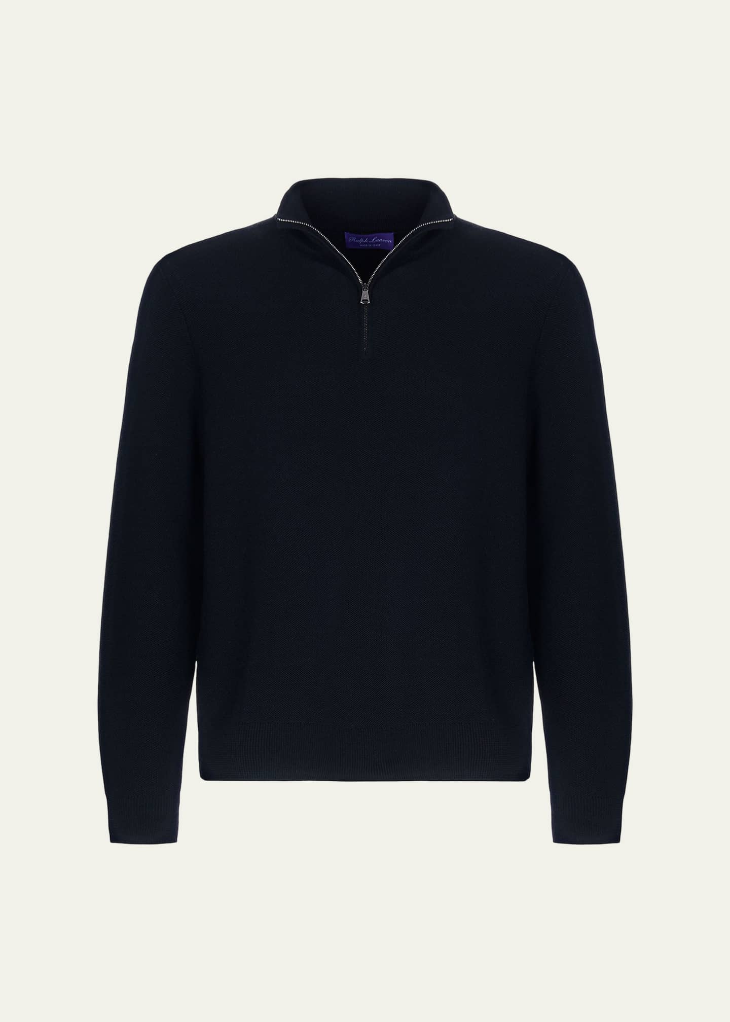 Ralph Lauren Purple Label Men's Wool Knit Half-Zip Sweater
