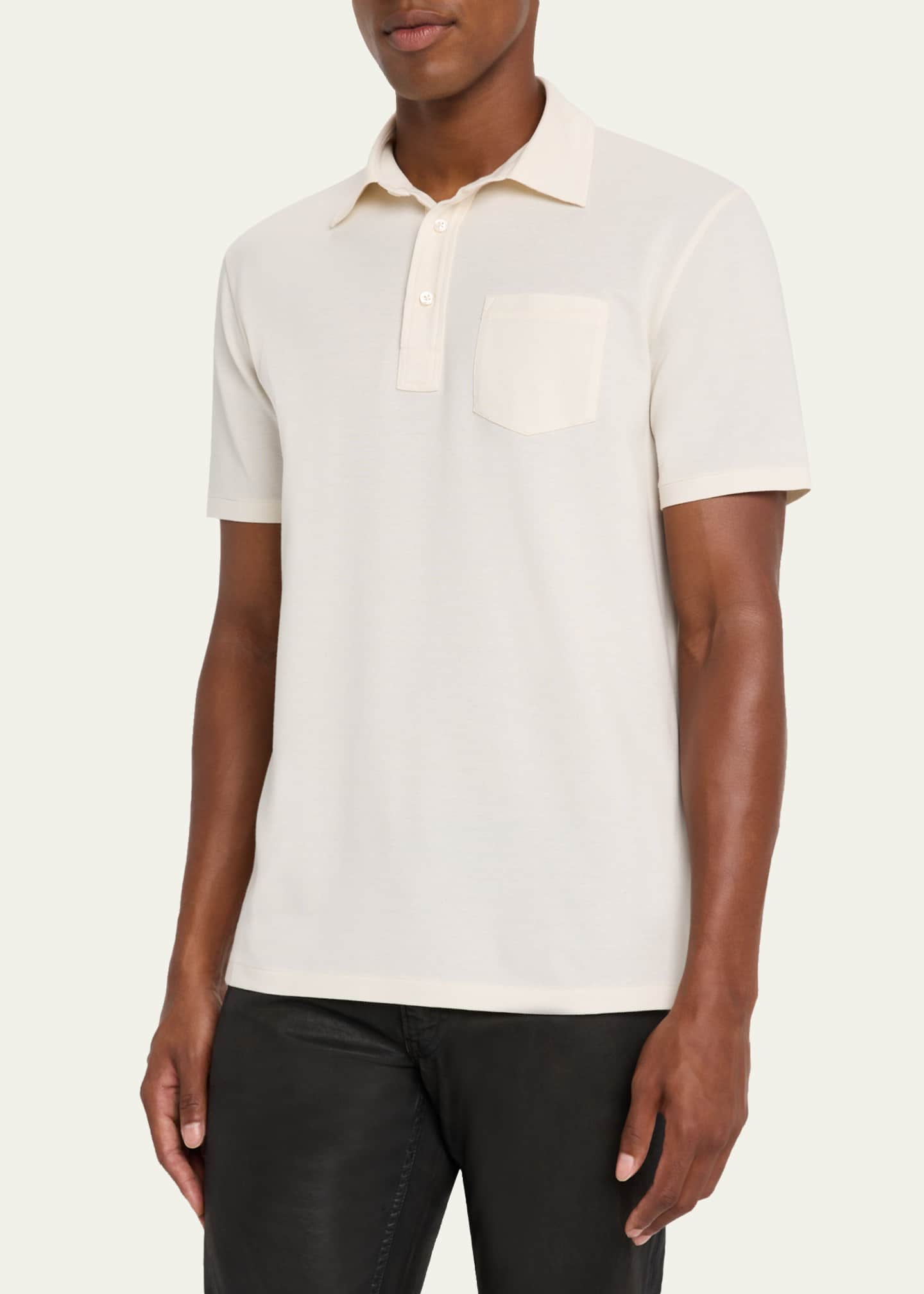 Ralph Lauren Purple Label Men's Cotton and Cashmere Pique Pocket