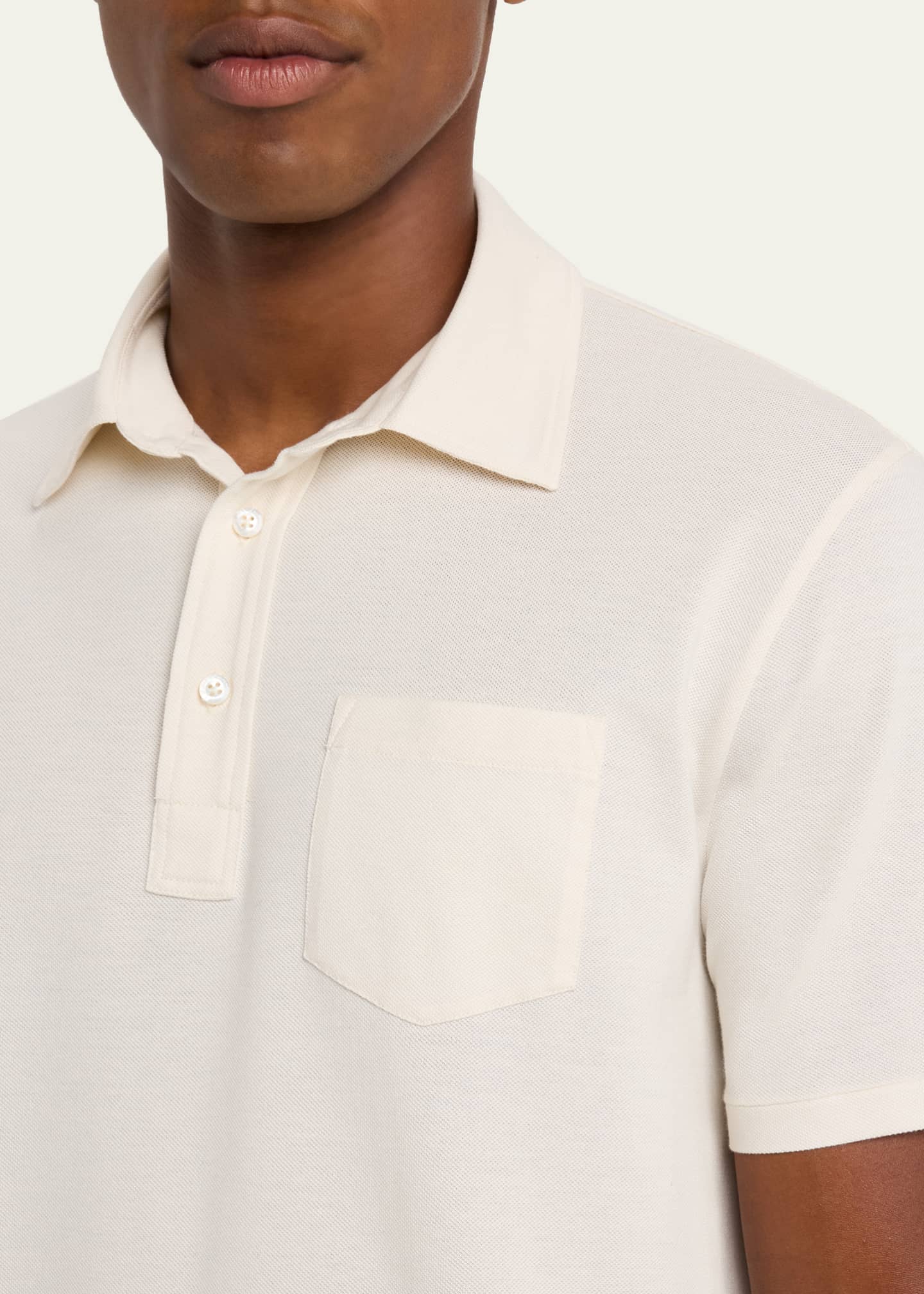 Ralph Lauren Purple Label Men's Cotton and Cashmere Pique Pocket