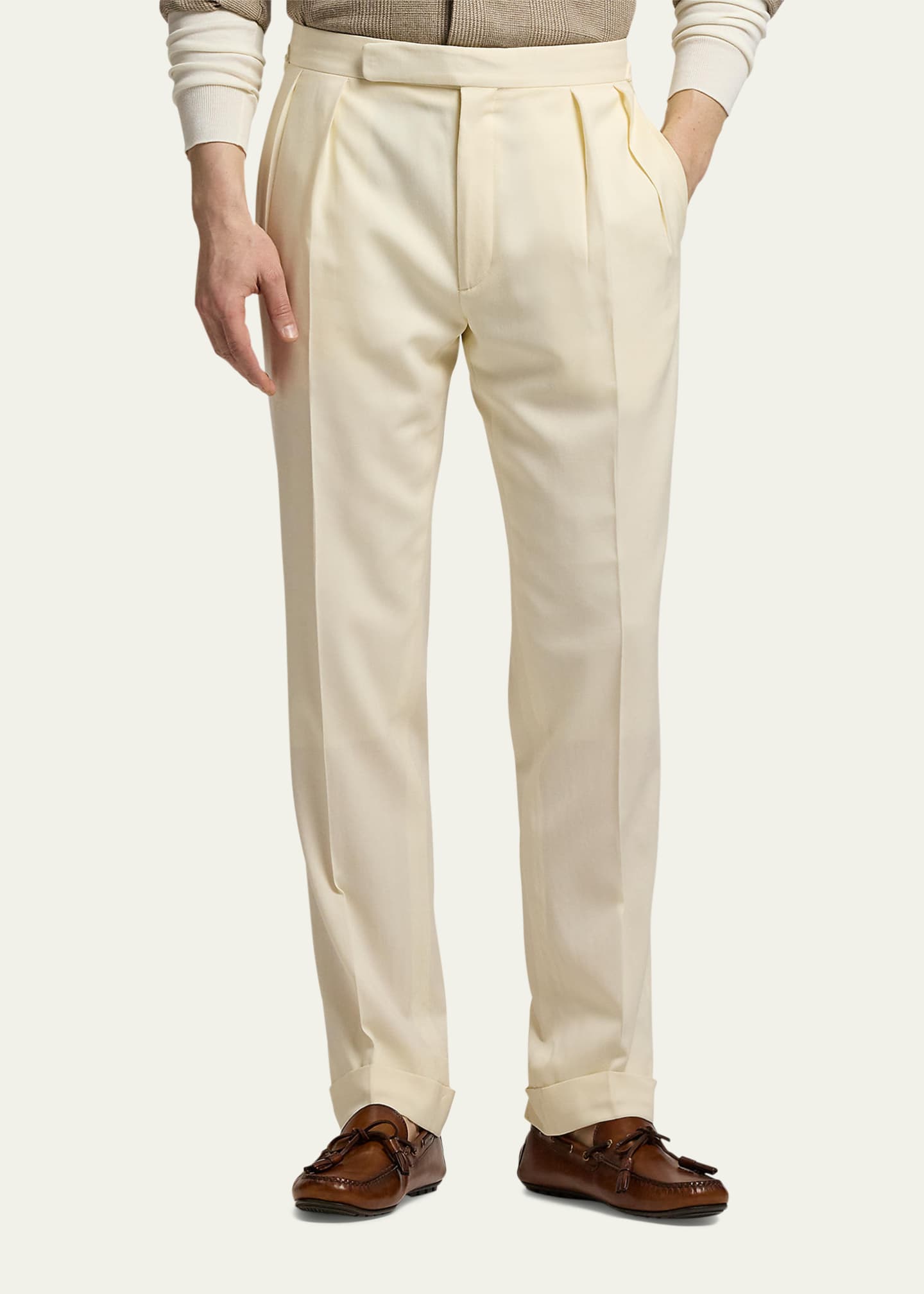 Ralph Lauren Purple Label Men's Gregory Wool Double-Pleated