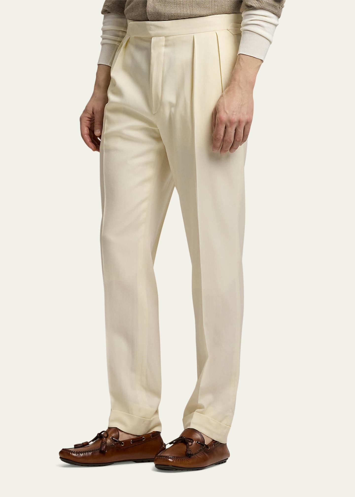 Ralph Lauren Purple Label Men's Gregory Wool Double-Pleated