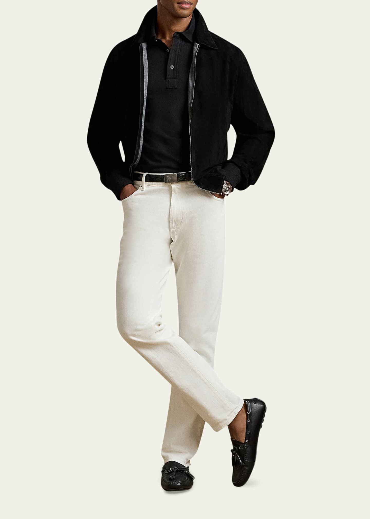 Ralph Lauren Purple Label Cotton-Cashmere Piqué Polo Shirt