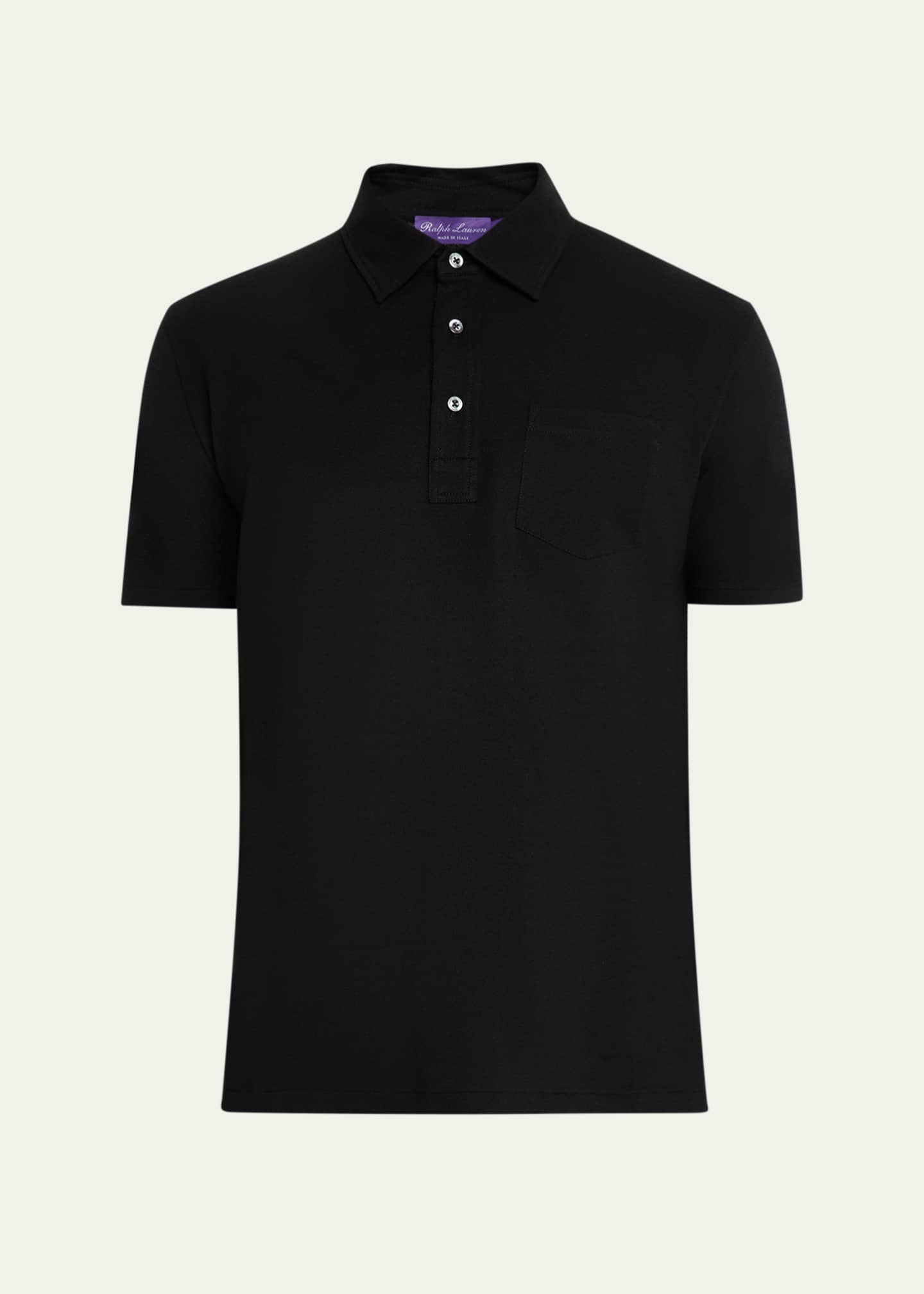 Ralph Lauren Purple Label Men's Cotton and Cashmere Pique Pocket