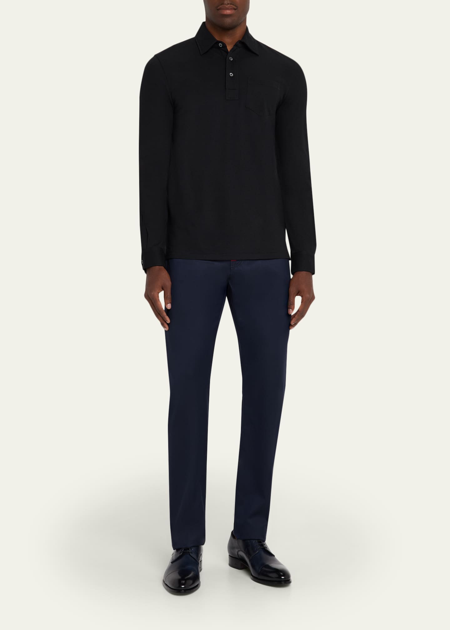Ralph Lauren Purple Label Men's Cotton and Cashmere Long-Sleeve
