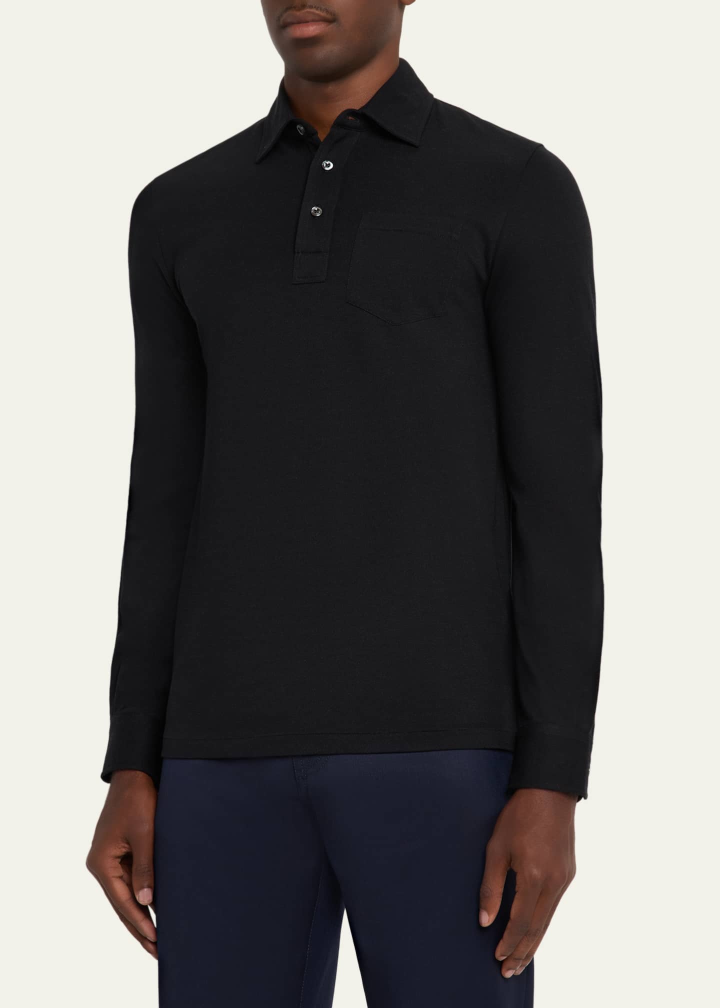 Ralph Lauren Purple Label Men's Cotton and Cashmere Long-Sleeve