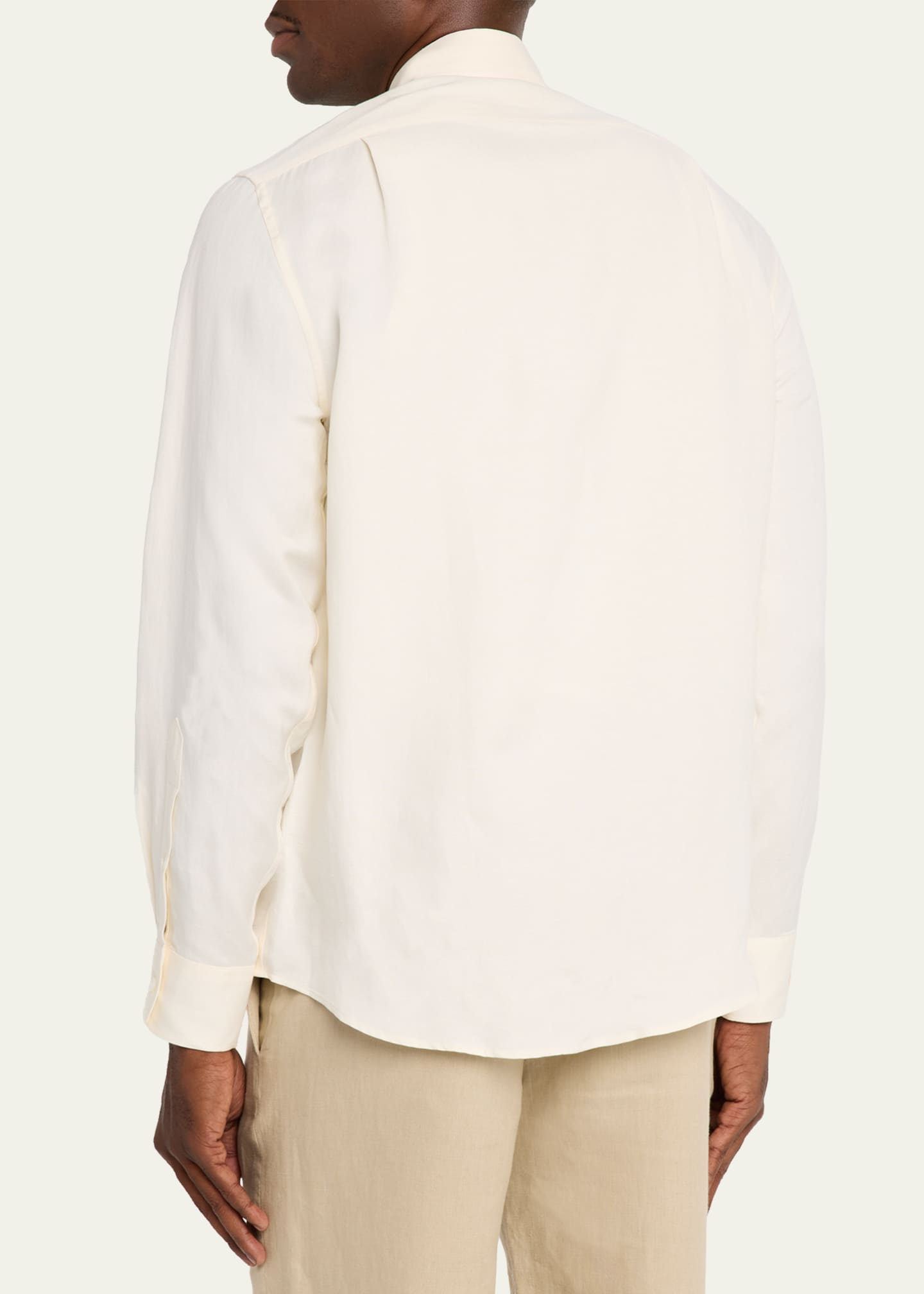 Ralph Lauren Purple Label Men's Silk and Linen Flap Pocket Button-Down Shirt  - Bergdorf Goodman