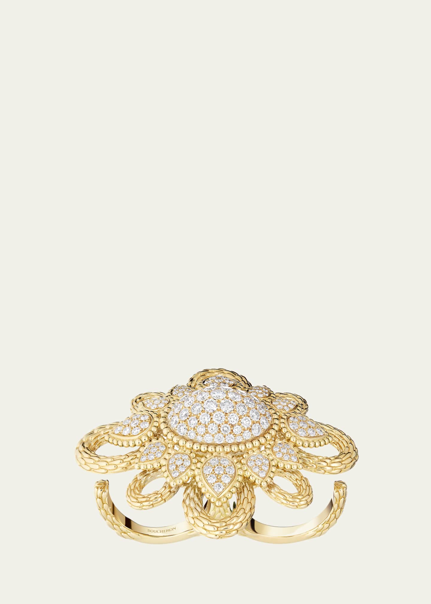 Boucheron Serpent Boheme 18K Yellow Gold Double Ring with Diamonds Image 1 of 3