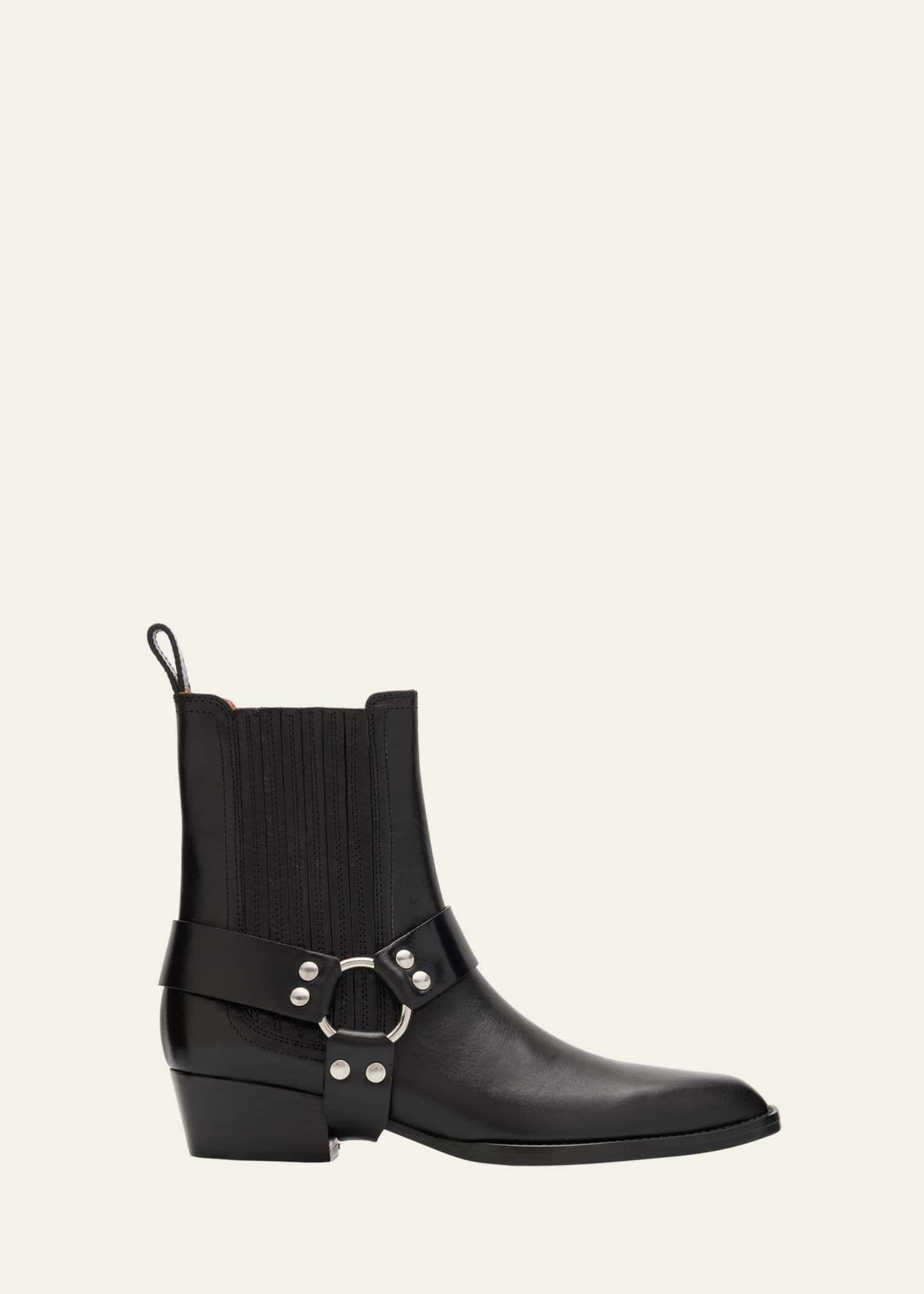 Paris Texas Helena Leather Moto Ankle Boots Image 1 of 6
