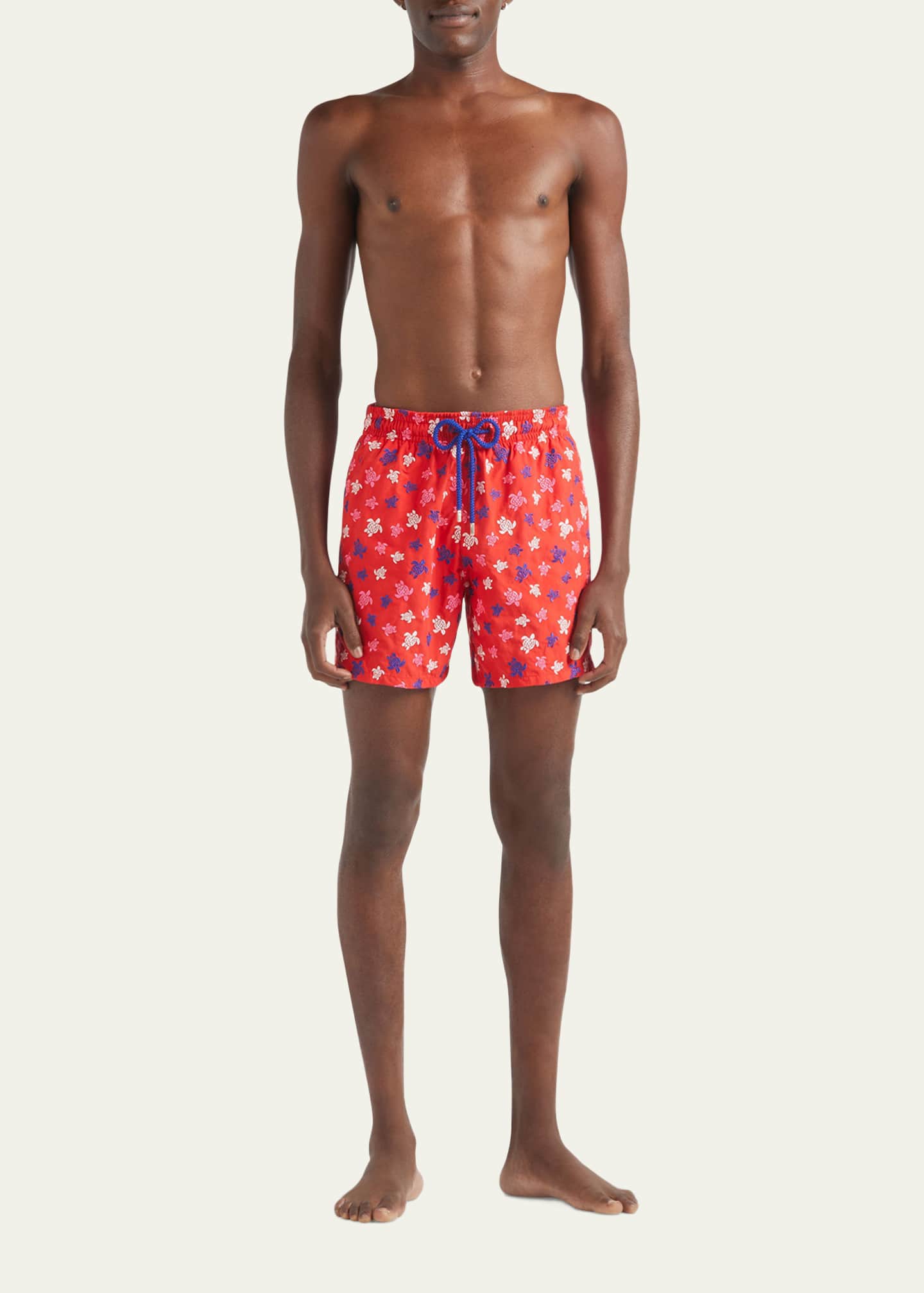 Vilebrequin Men's Embroidered Ronde des Tortues Swim Trunks Image 2 of 3