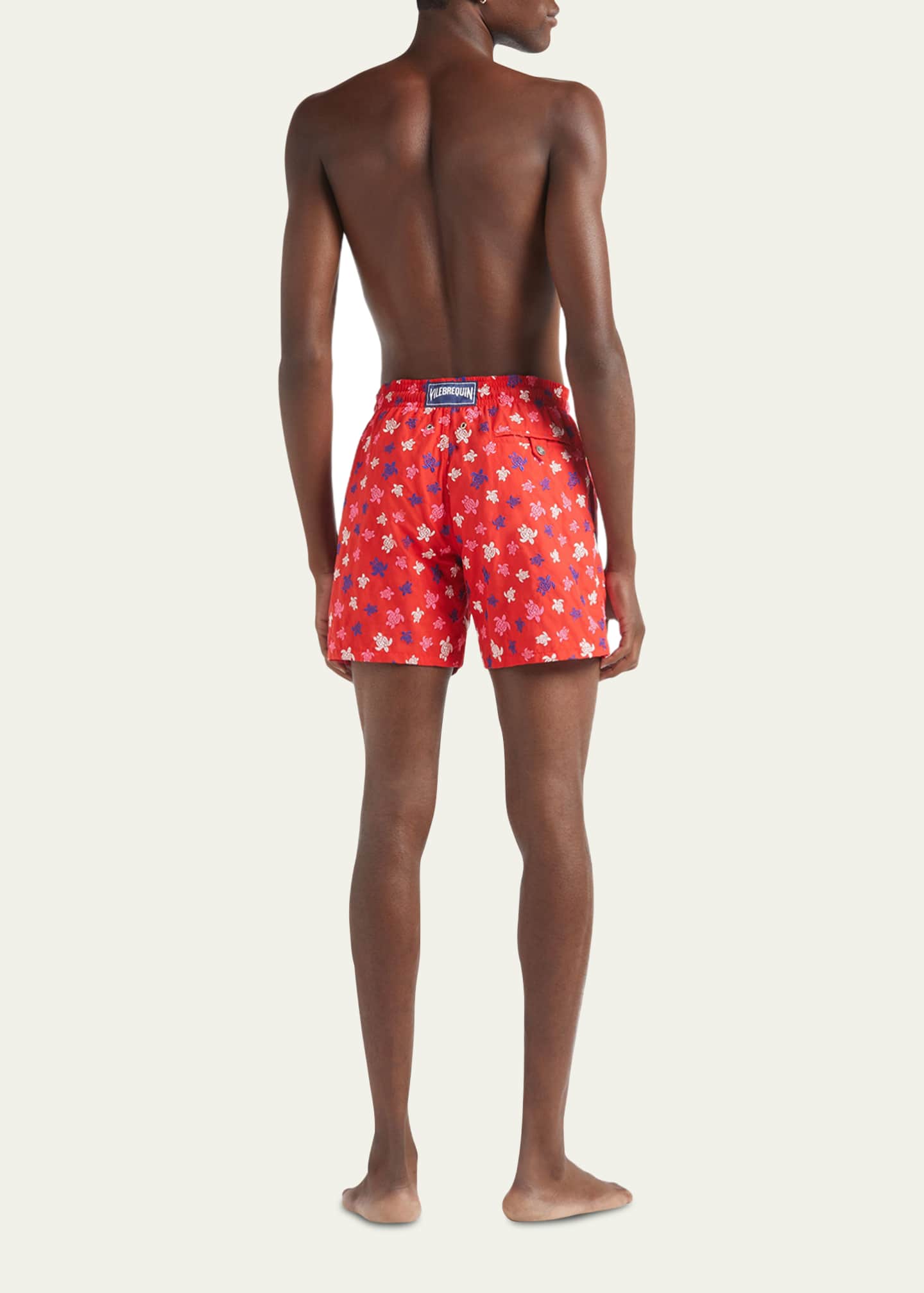 Vilebrequin Men's Embroidered Ronde des Tortues Swim Trunks Image 3 of 3