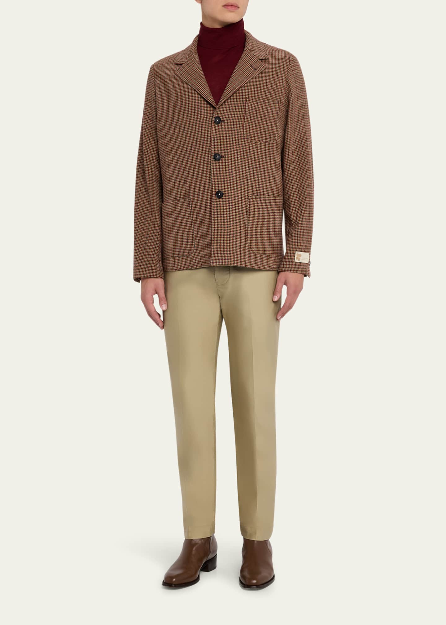 Massimo Alba Men's Gstaad Wool Nehru Jacket - Bergdorf Goodman