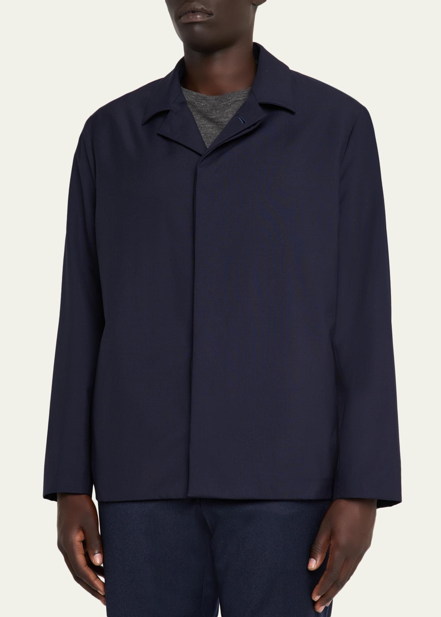 KNT Men's Wool Hidden Button-Front Bomber Jacket - Bergdorf Goodman