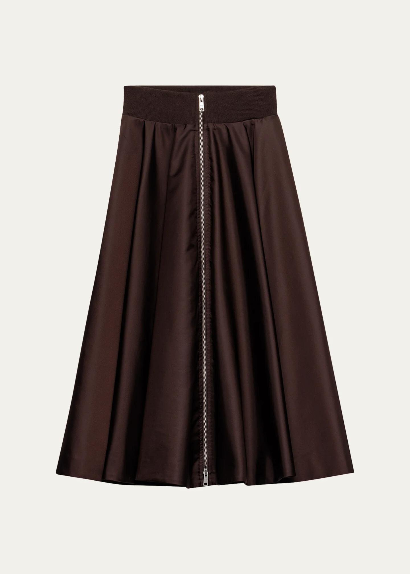 Prada Re-Nylon Zip-Front Midi Skirt - Bergdorf Goodman