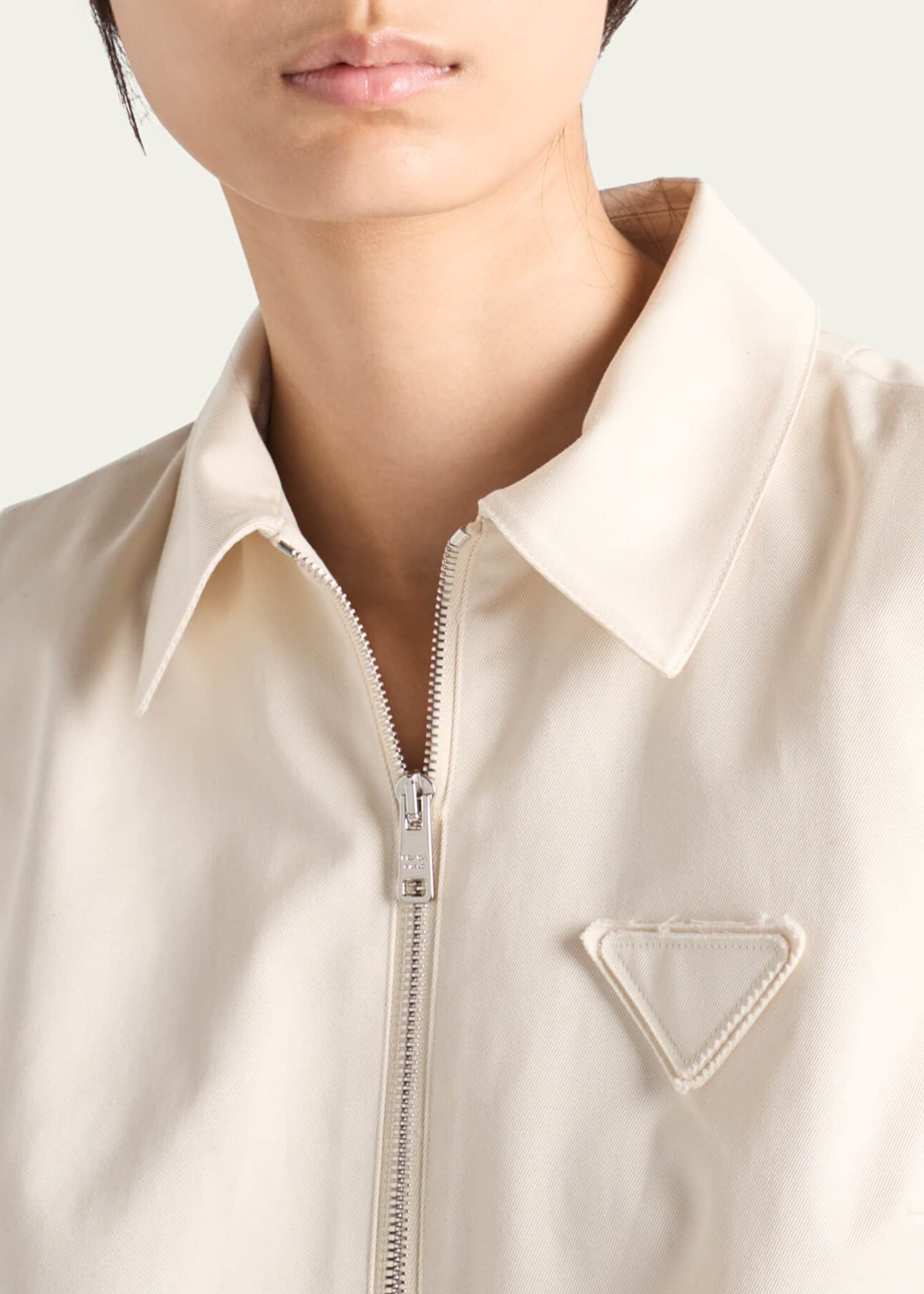 Prada Sleeveless Chino Drawstring Mini Dress Image 4 of 4