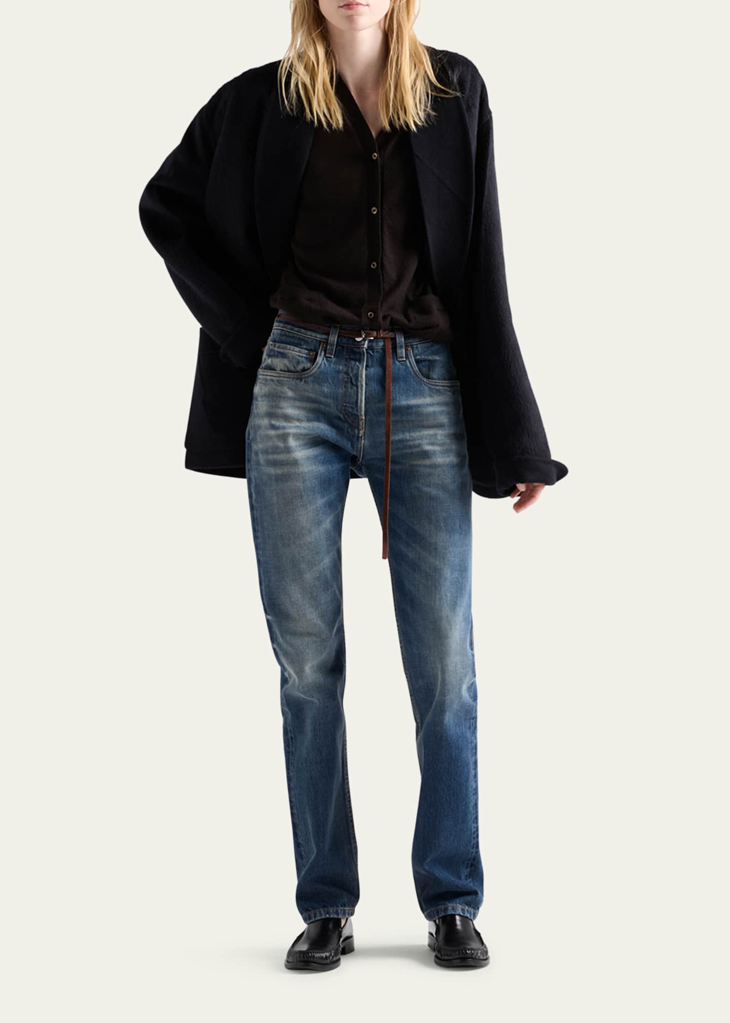 Prada Superfine Cashmere V-Neck Cardigan Image 2 of 3