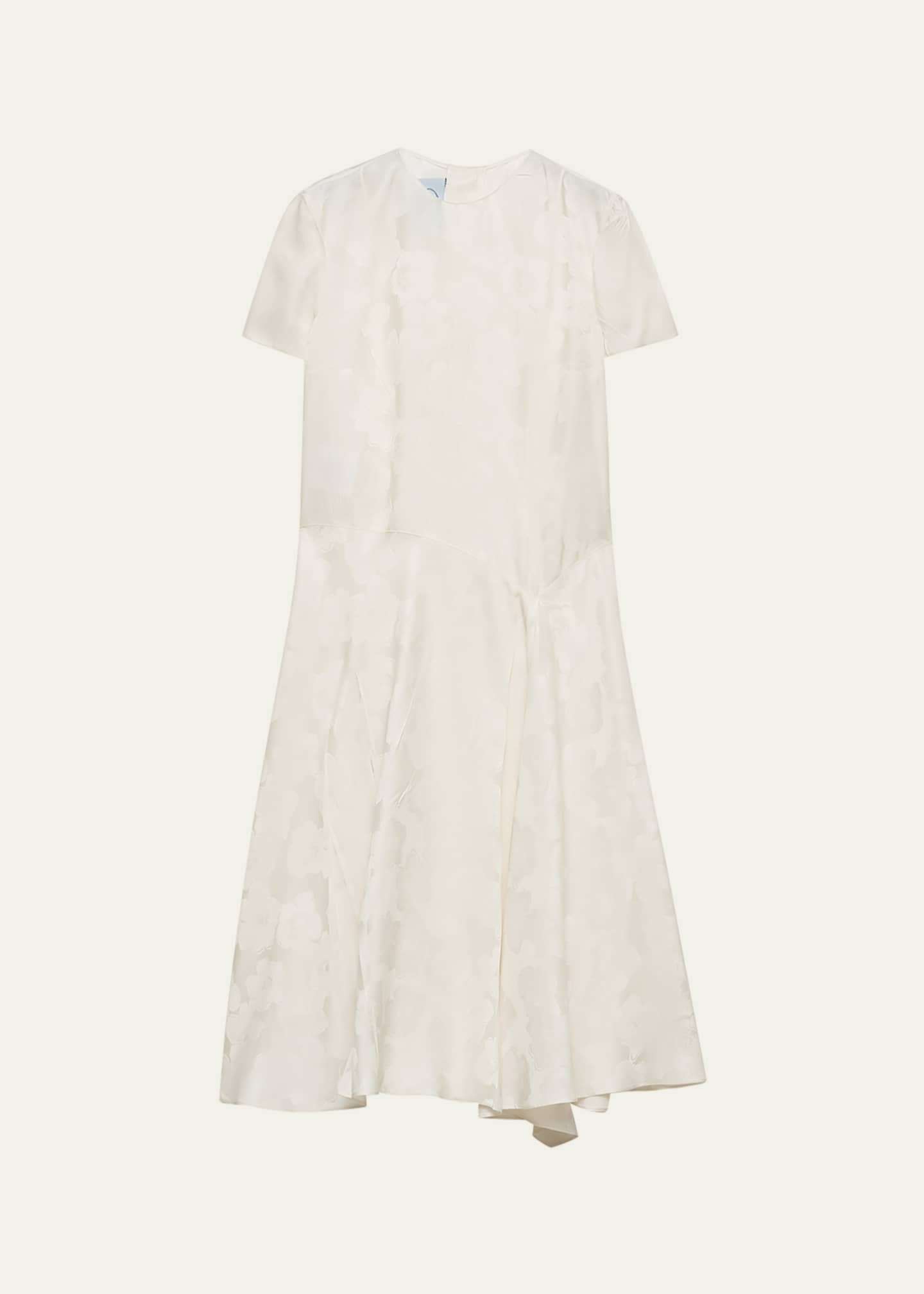 Prada Primula Jacquard Asymmetric Midi Dress - Bergdorf Goodman