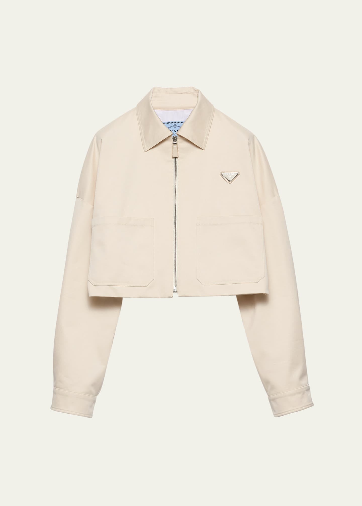 Prada Chino Cropped Jacket - Bergdorf Goodman