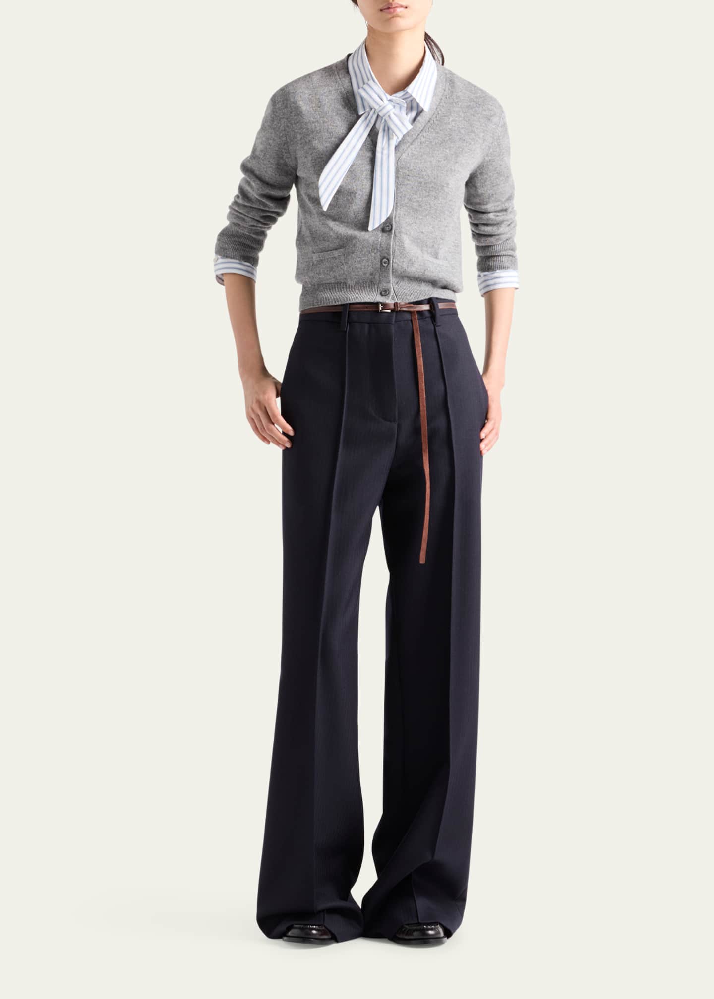 Prada Cashmere V-Neck Cardigan - Bergdorf Goodman