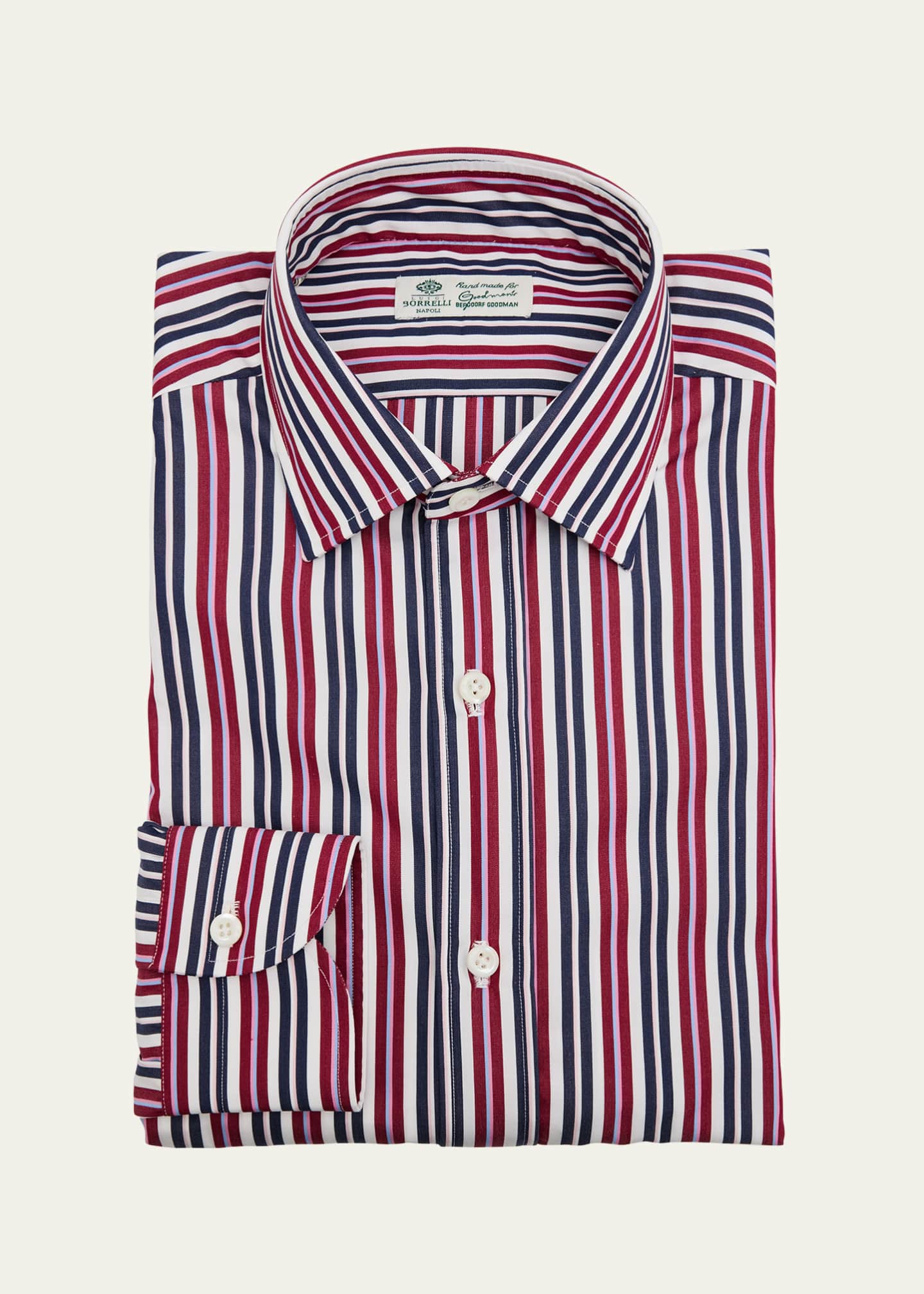 strapless open back dress Mens Maroon Striped Dress Shirt main image 0