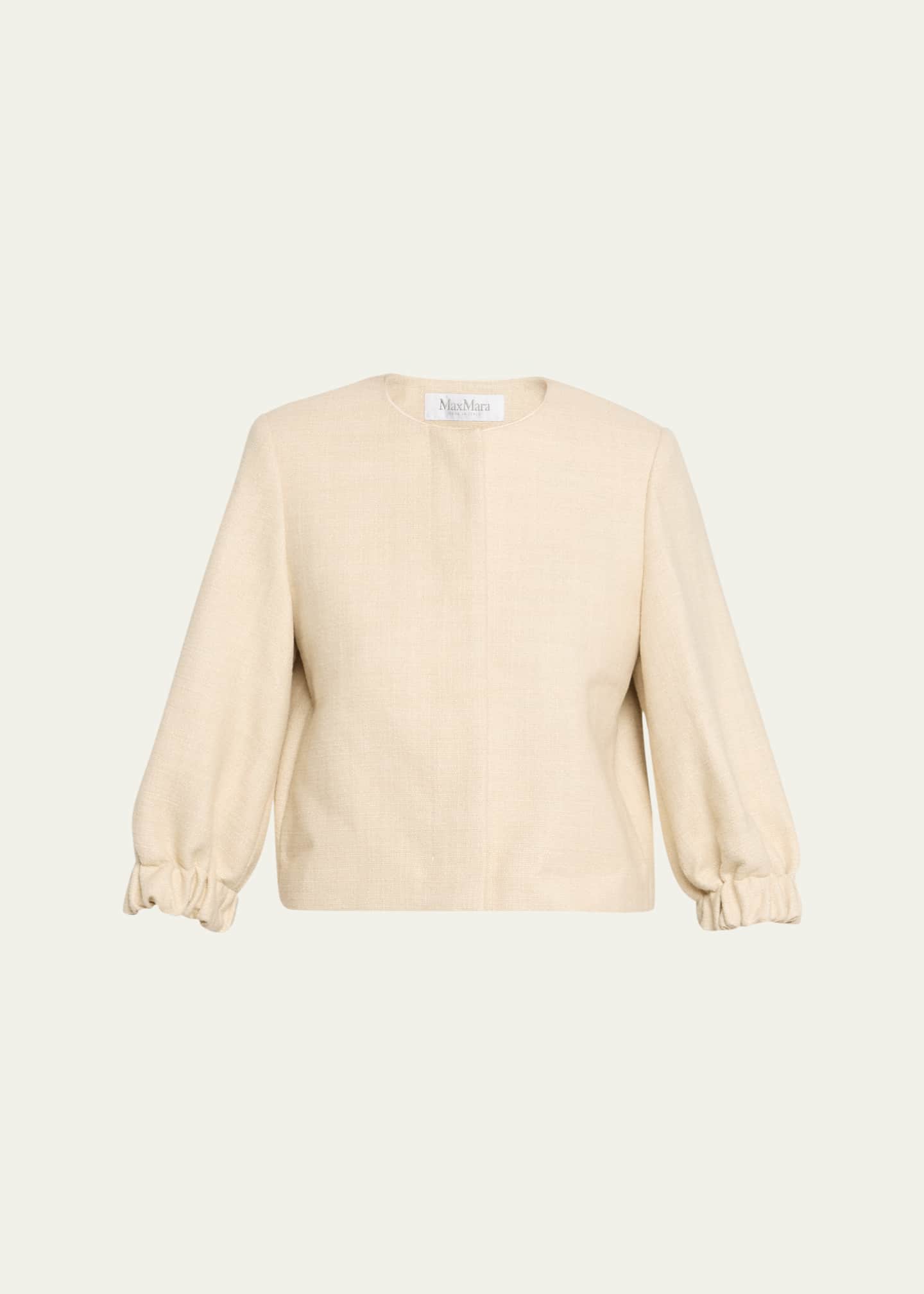 Max Mara Naiadi 3/4-Sleeve Crop Jacket - Bergdorf Goodman