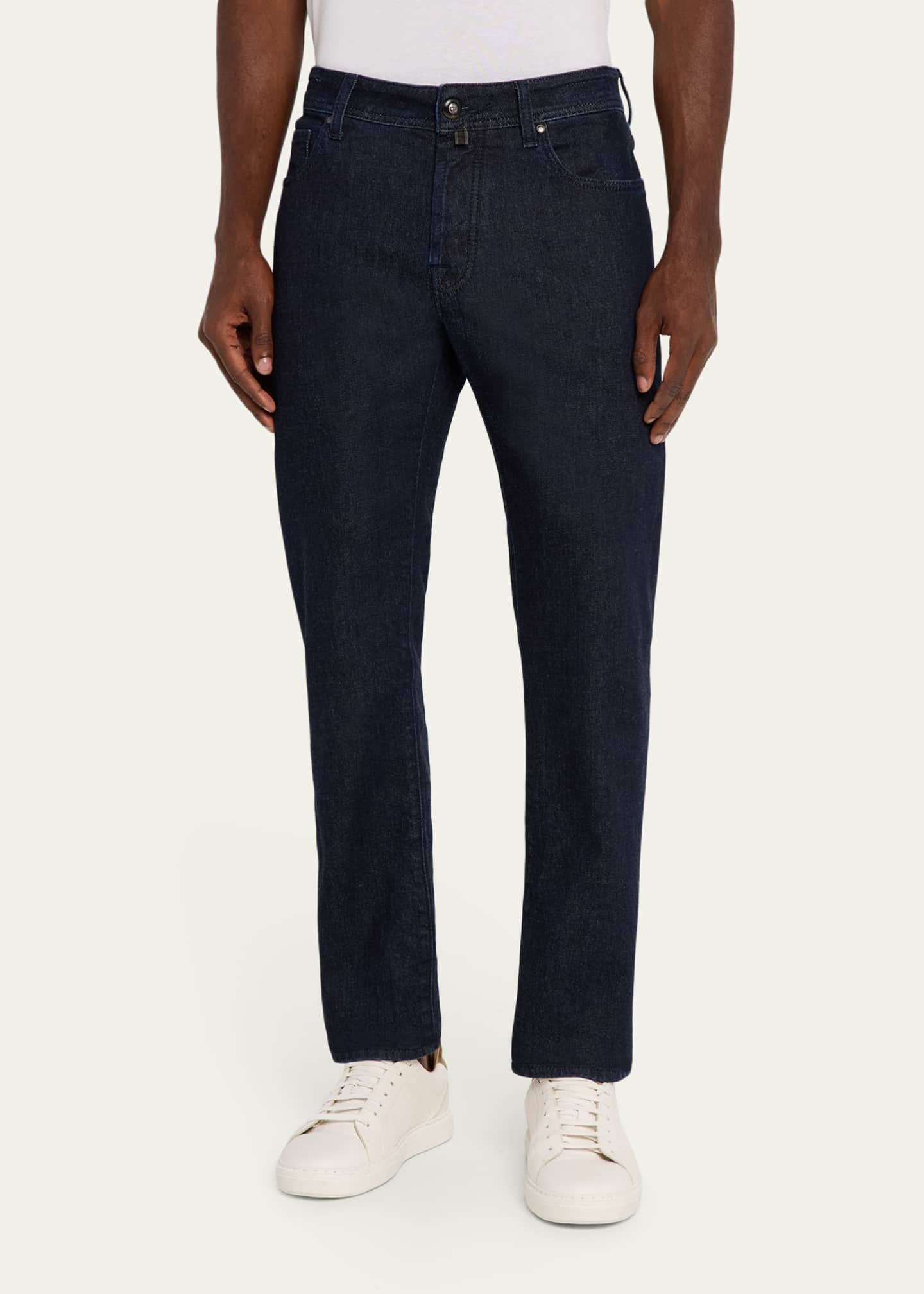 JACOB COHENpw688 ダークブルー ストレートデニム Jacob Cohen Men's Bard Overdyed Dark Blue Denim Slim Fit Jeans