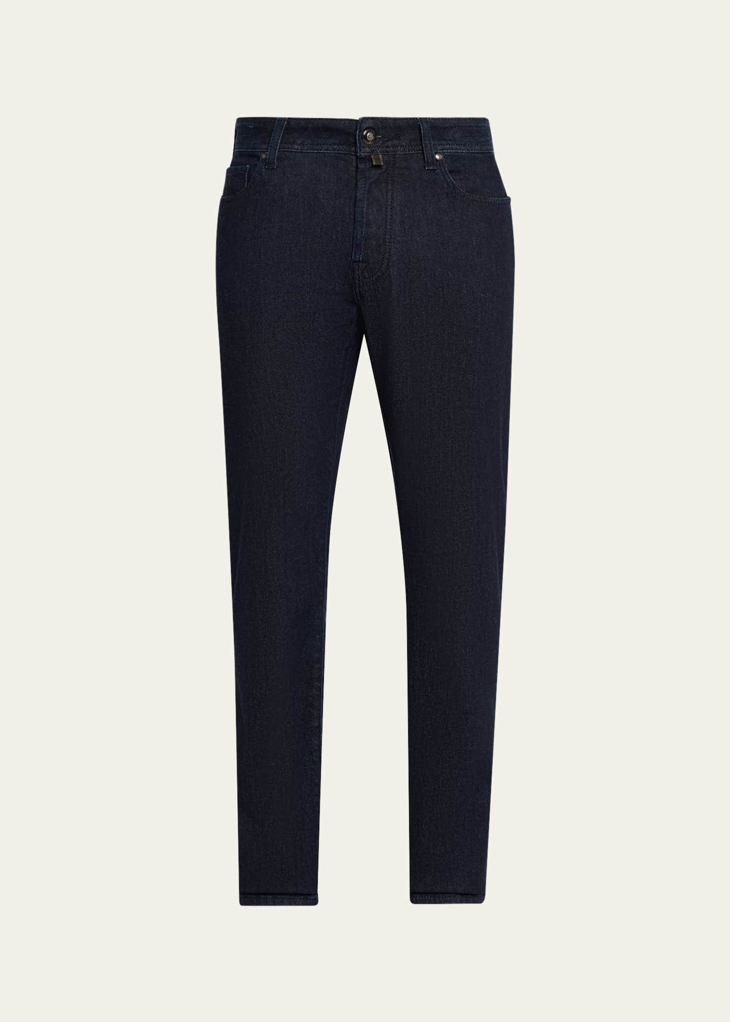 Jacob Cohen Men's Bard Overdyed Dark Blue Denim Slim Fit Jeans