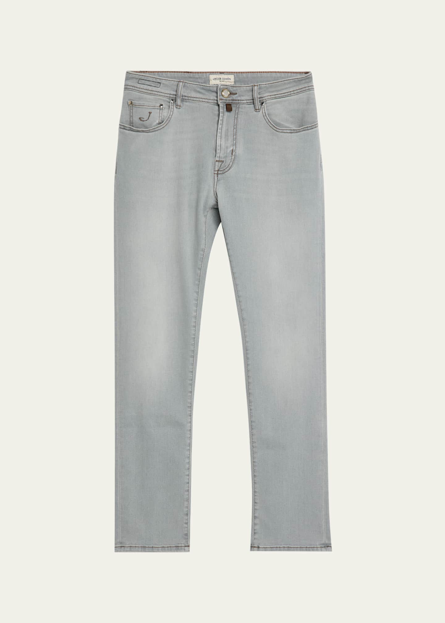 Jacob Cohen Men's Bard Grey Denim Slim-Fit Jeans - Bergdorf Goodman