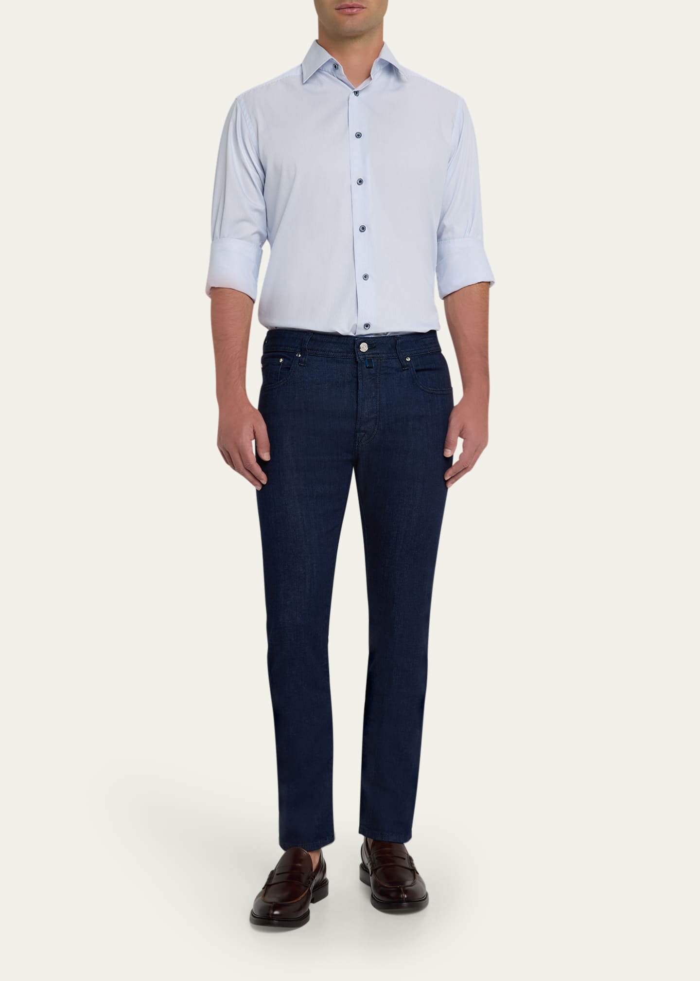 Jacob Cohen Men's Overdyed Denim Slim Fit Jeans - Bergdorf Goodman