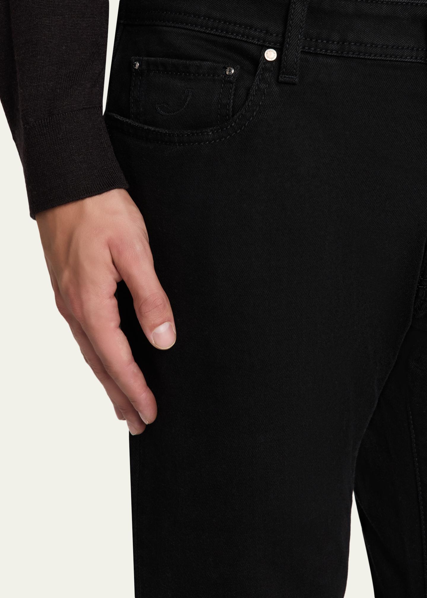Jacob Cohen Men's Bard Black Denim Slim Five-Pocket Jeans