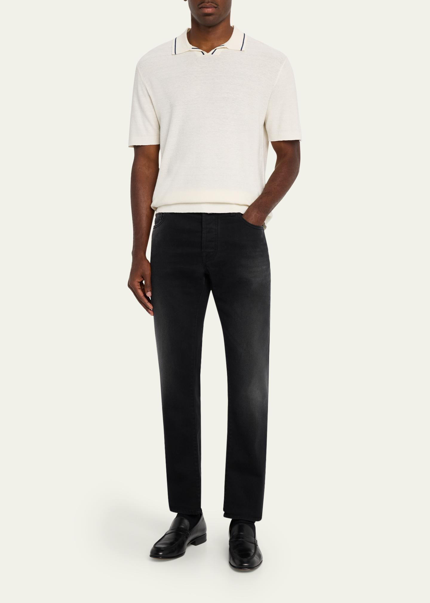 Jacob Cohen Men's Bard Black Denim Slim Fit Jeans - Bergdorf Goodman