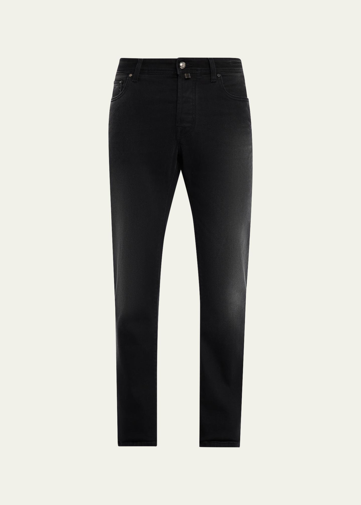 Jacob Cohen Men's Bard Black Denim Slim Fit Jeans - Bergdorf Goodman