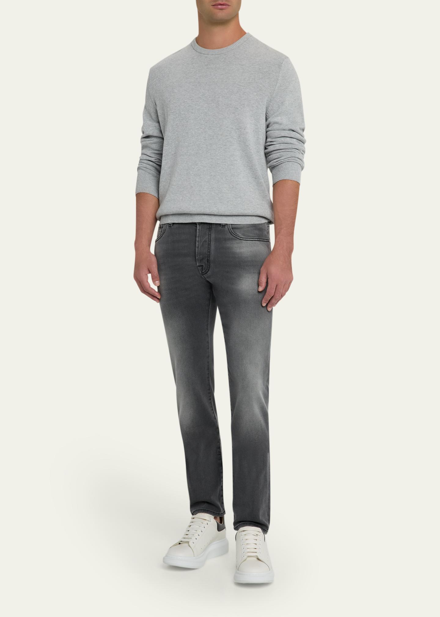 Jacob Cohen Men's Bard Slim-Fit Washed Black Denim Jeans