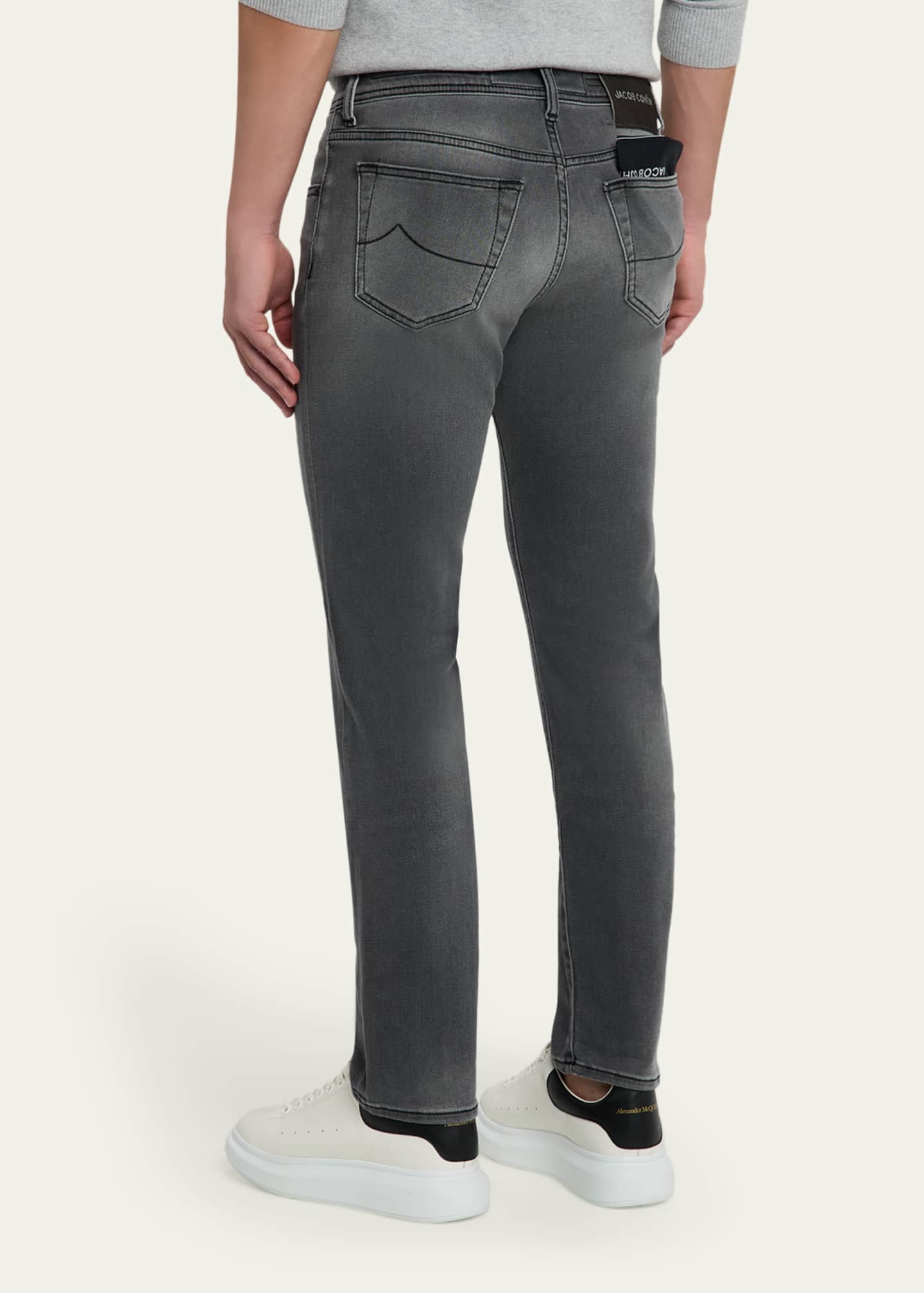 Jacob Cohen Men's Bard Slim-Fit Washed Black Denim Jeans