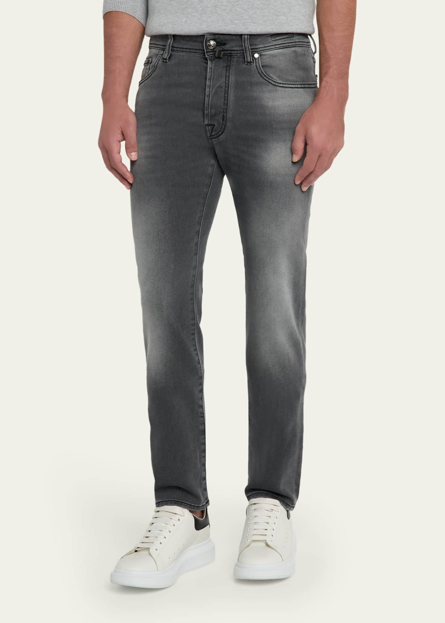 Jacob Cohen Men's Bard Slim-Fit Washed Black Denim Jeans