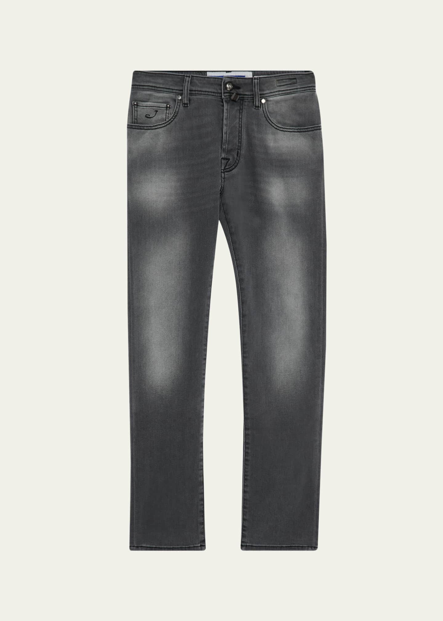 Jacob Cohen Men's Bard Slim-Fit Washed Black Denim Jeans