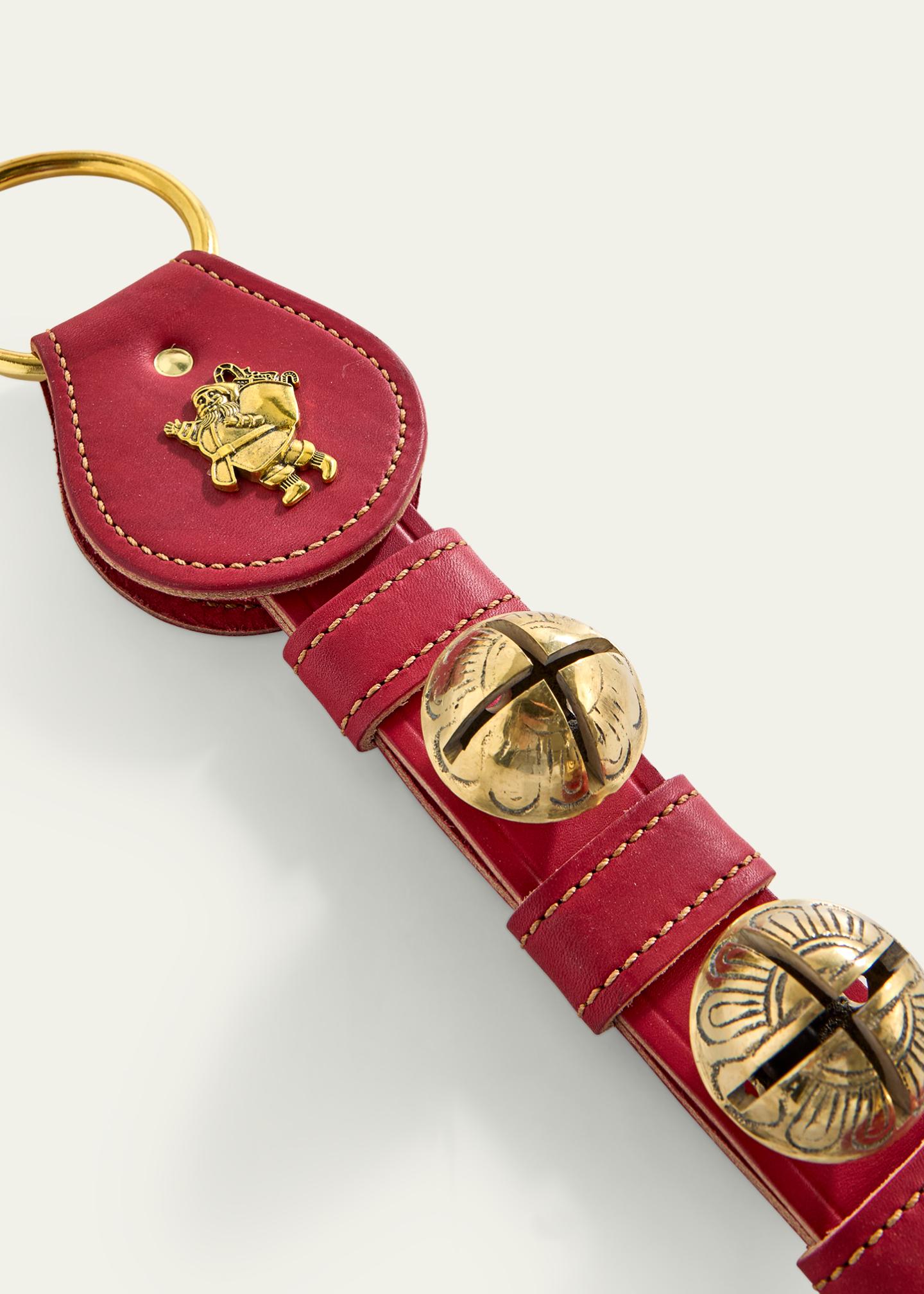 Belsnickel Enterprises 3 Solid Brass Bells Santa Charm, Red - Bergdorf ...
