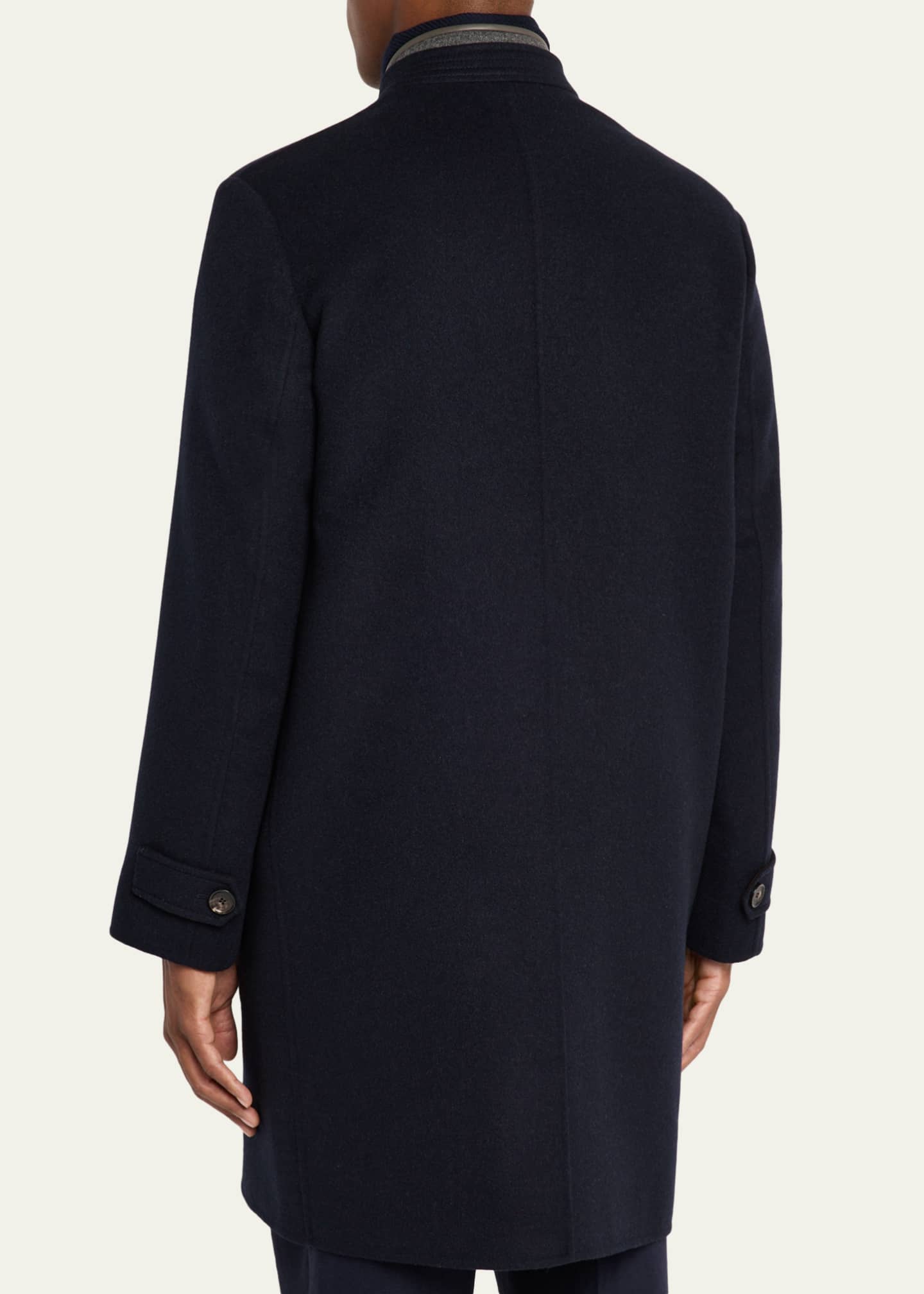 Loro Piana Men's Javier Double Knit Cashmere Rain Overcoat